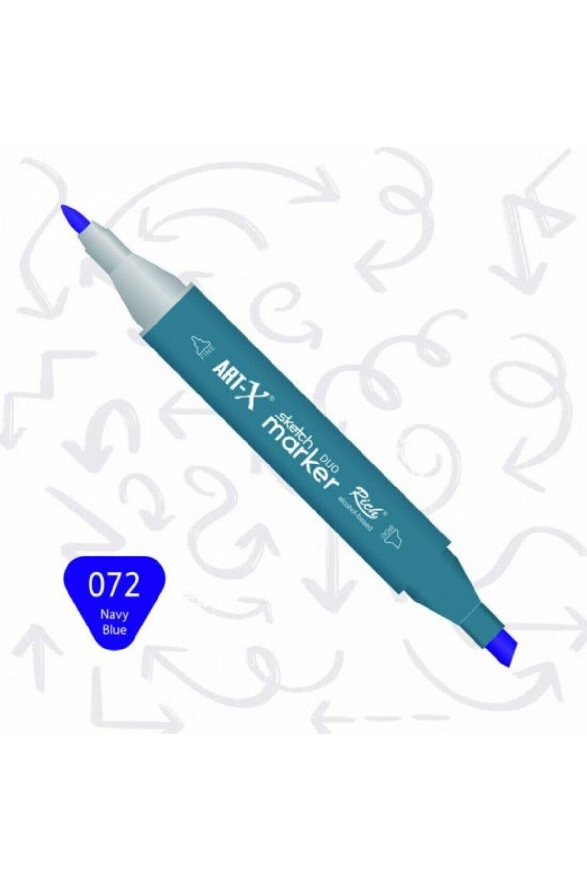 Art Tone ART-X Çift Uçlu Sketch Alkol Bazlı Marker Kalem 072 Navy Blue