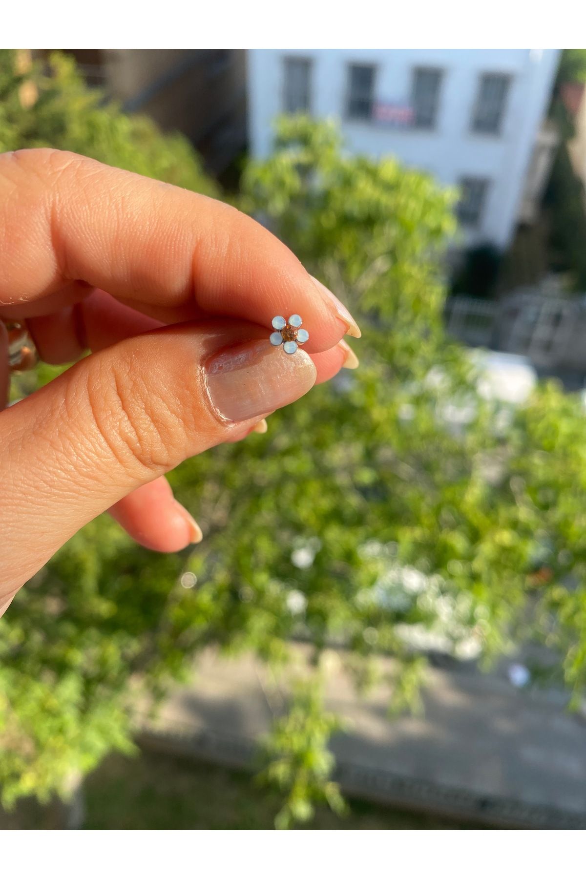 satirus Çiçek şeklinde Helix tragus kıkırdak çelik piercing
