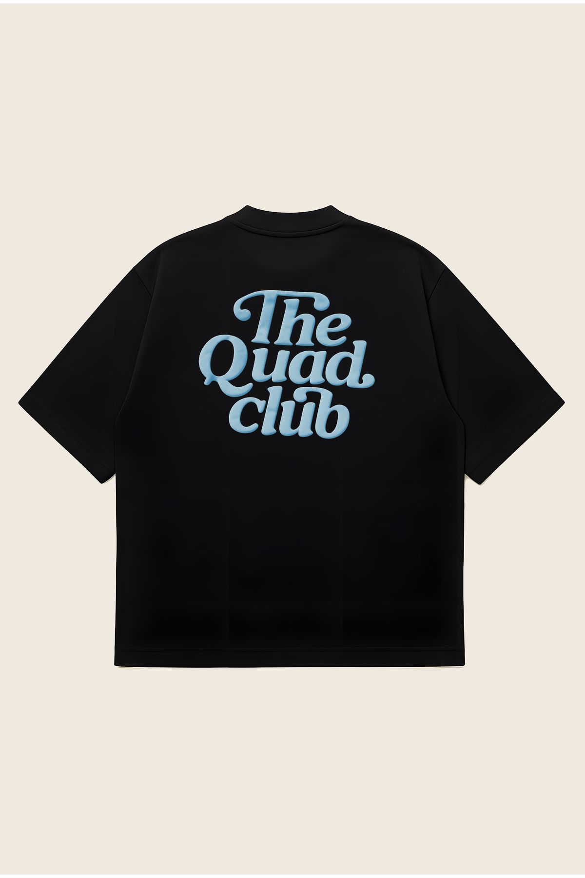 Moon Dancer Quad Clup Unisex %100 Organik Pamuklu Kalın Dokulu Oversize Bisiklet Yakalı T-shirt