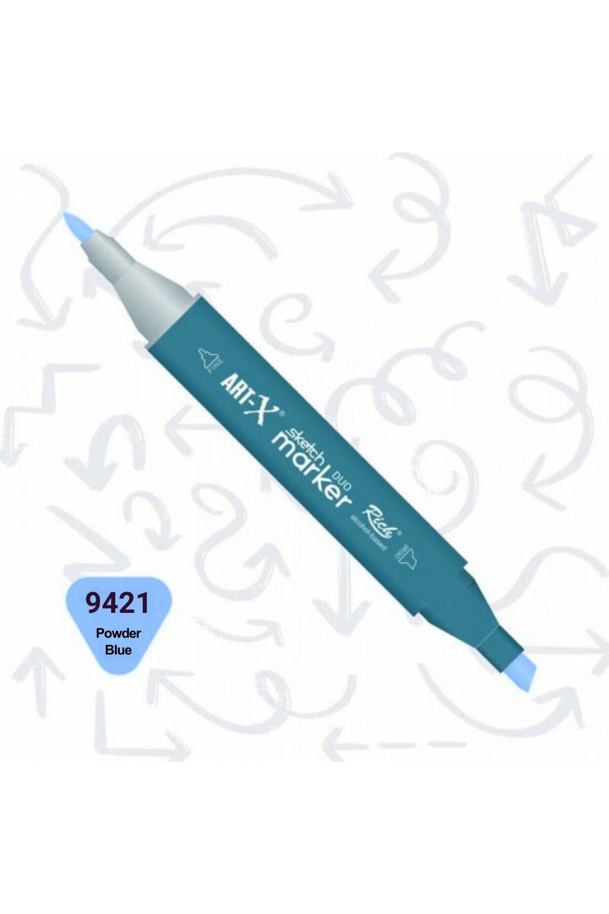 Art Tone ART-X Çift Uçlu Sketch Alkol Bazlı Marker Kalem 9421 Powder Blue