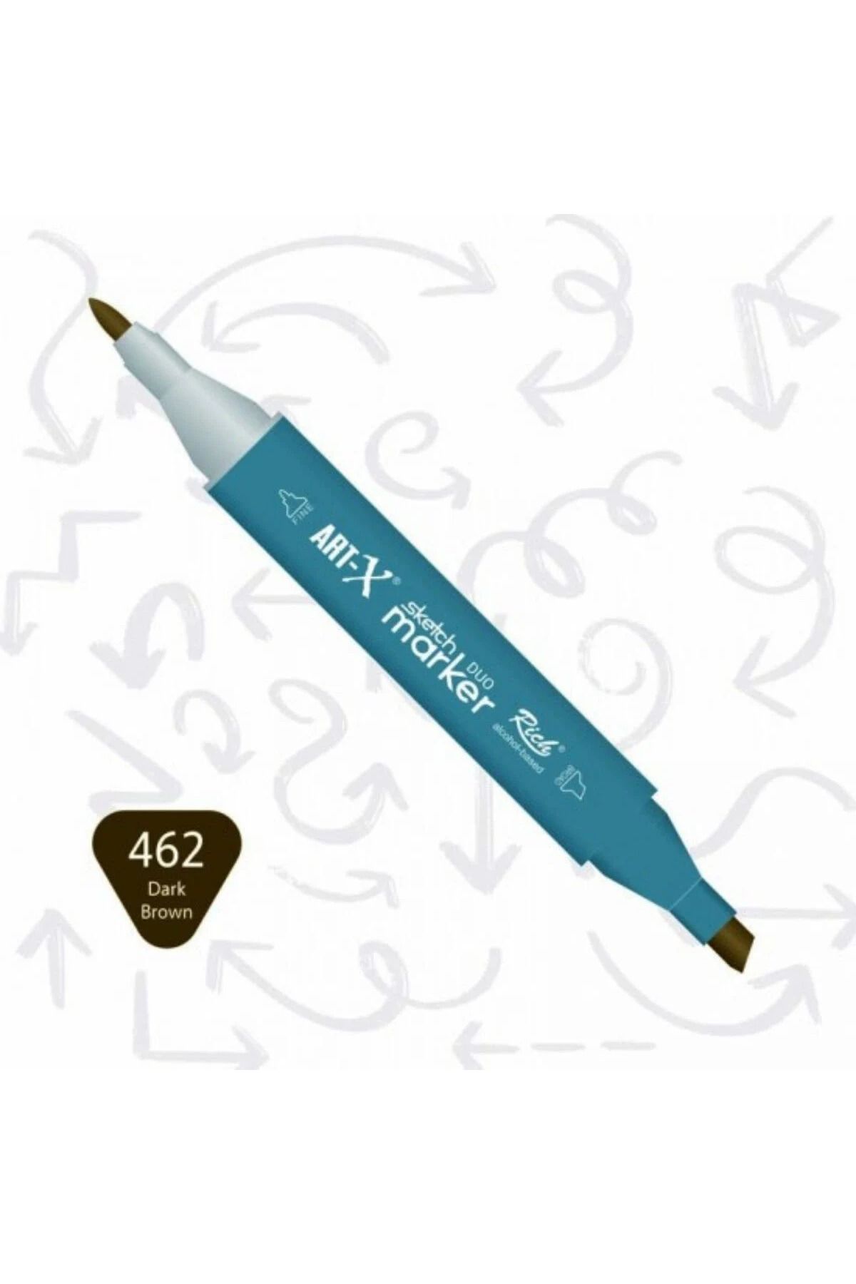 Art Tone ART-X Çift Uçlu Sketch Alkol Bazlı Marker Kalem 462 Dark Brown