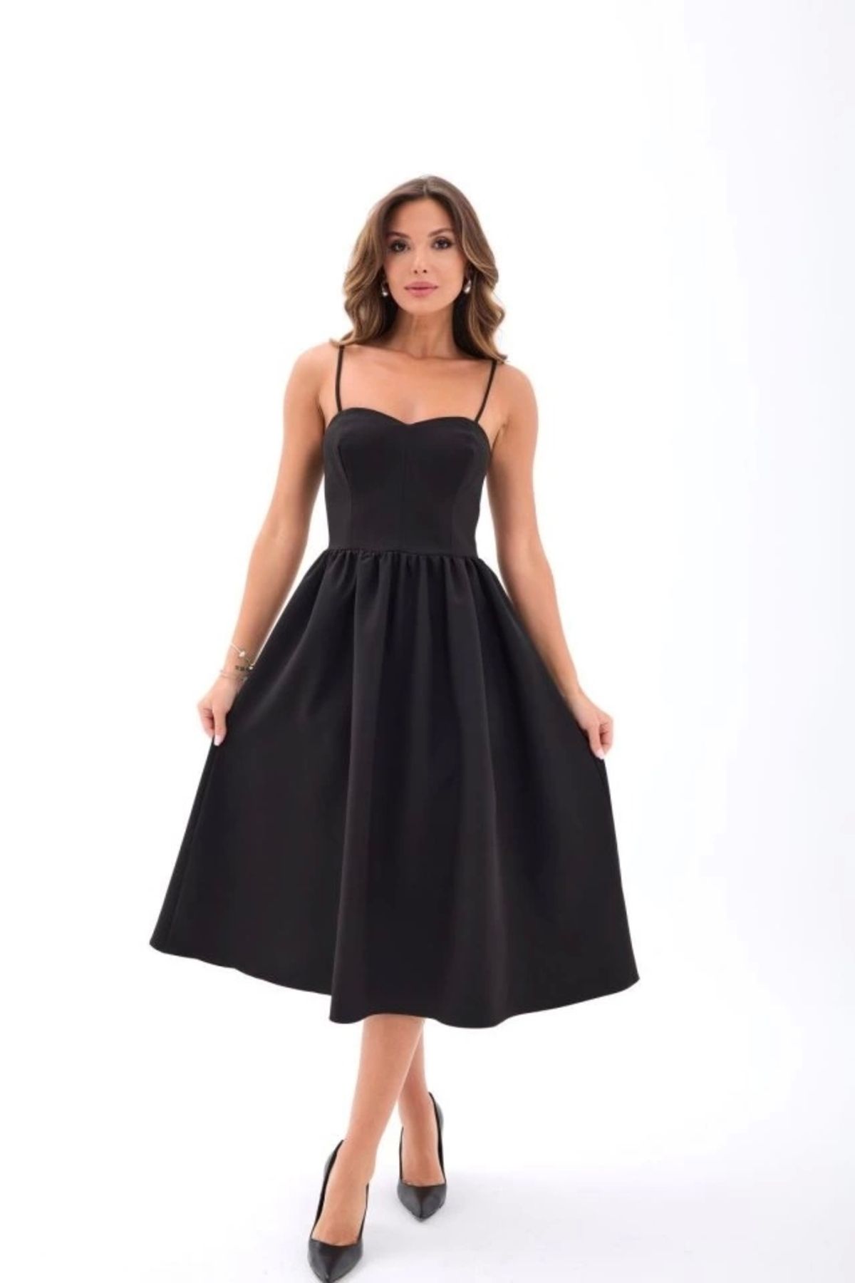 Butik 7311 ELBİSE-SİYAH