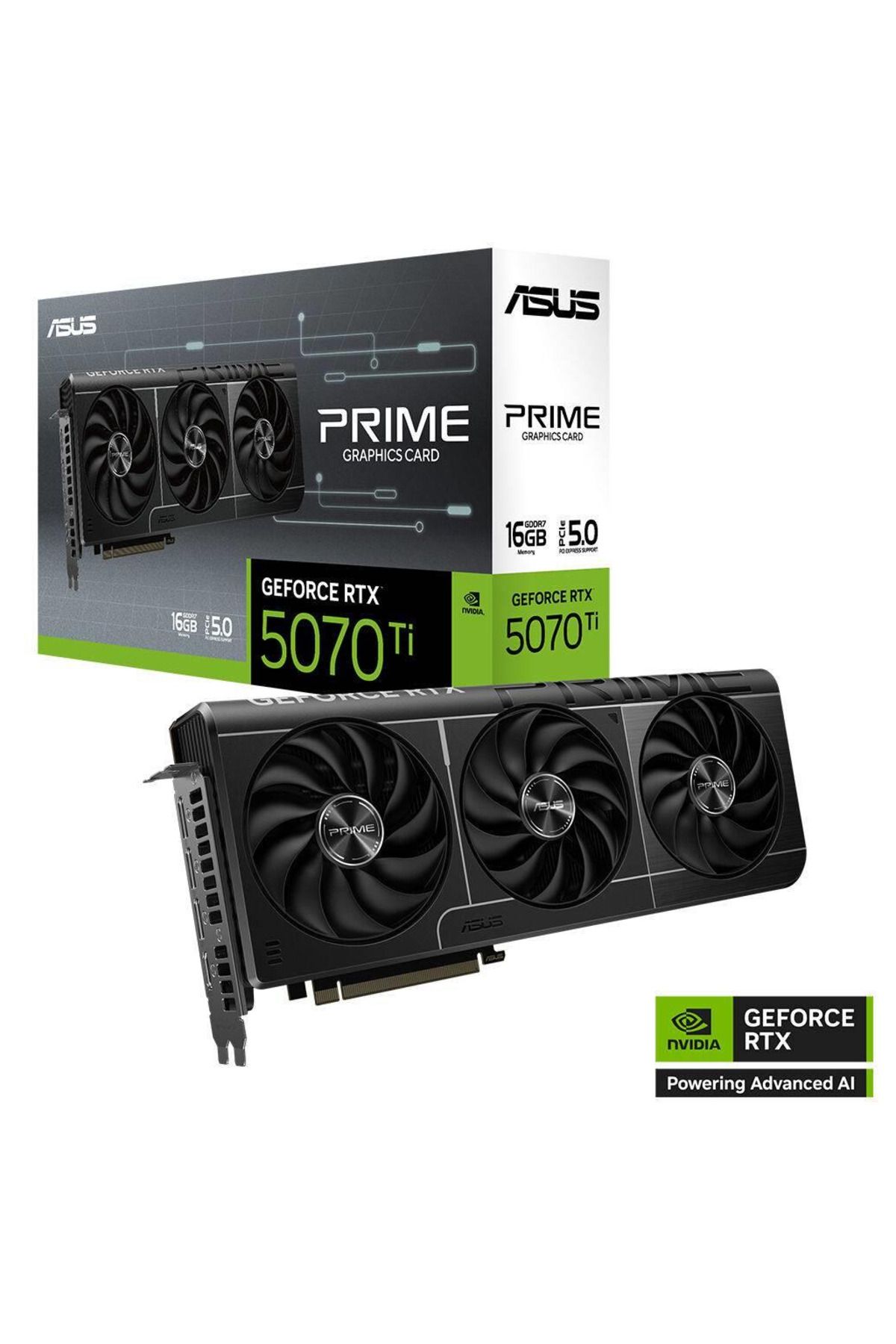 ASUS PRIME-RTX5070TI-16G, 16Gb, 256Bit, GDDR7, 1xHDMI, 3xDP GAMING Ekran Kartı