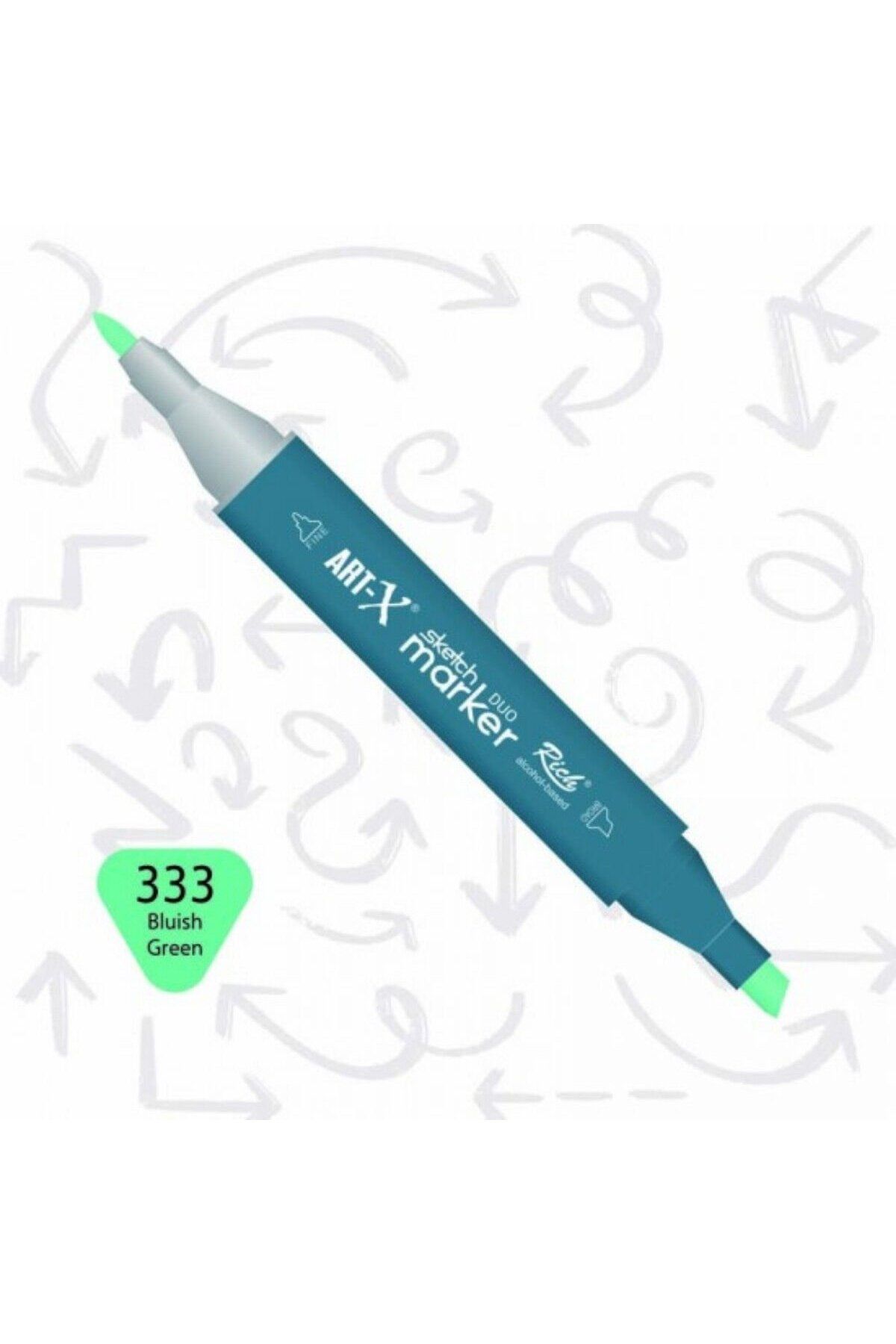 Art Tone ART-X Çift Uçlu Sketch Alkol Bazlı Marker Kalem 333 Bluish Green