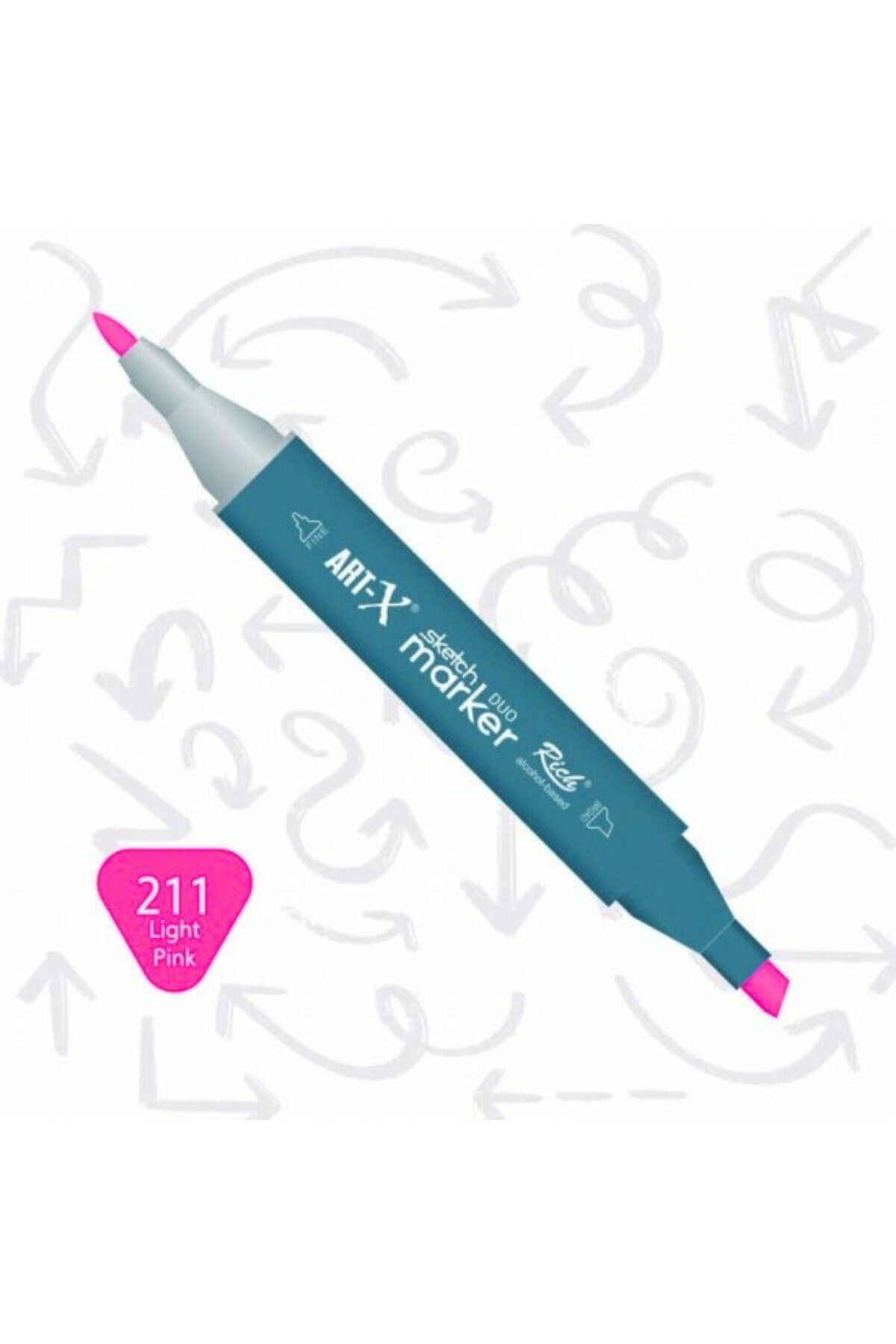 Art Tone ART-X Çift Uçlu Sketch Alkol Bazlı Marker Kalem 211 Light Pink