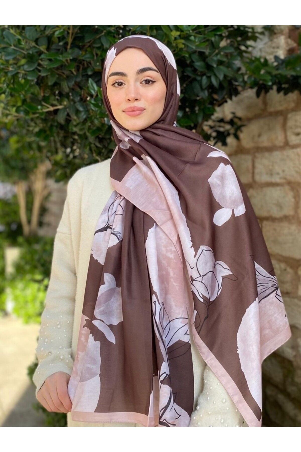 başörtü dükkanı Mercan Desen Şal