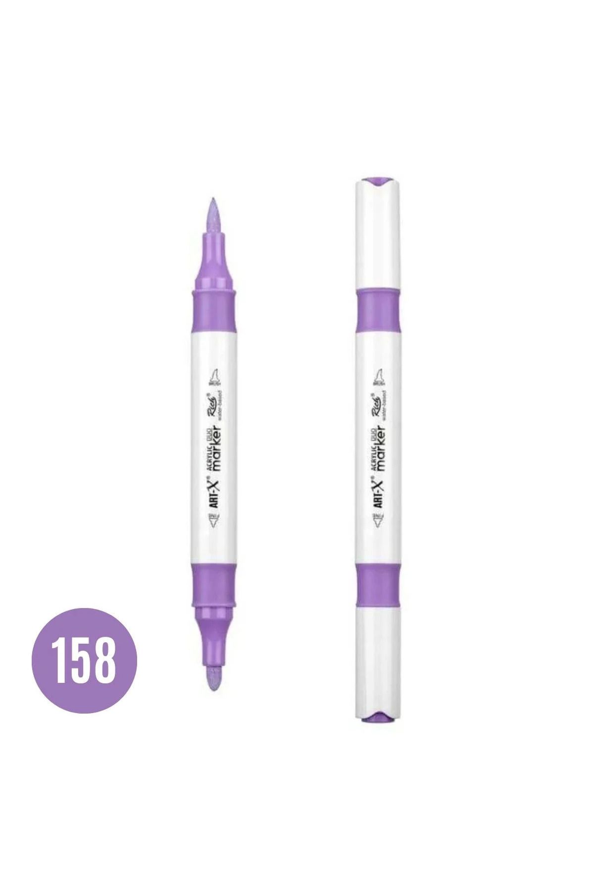 Art Tone ART-X Çift Fırça Uçlu Akrilik Bazlı Marker Kalem 158 Leylak