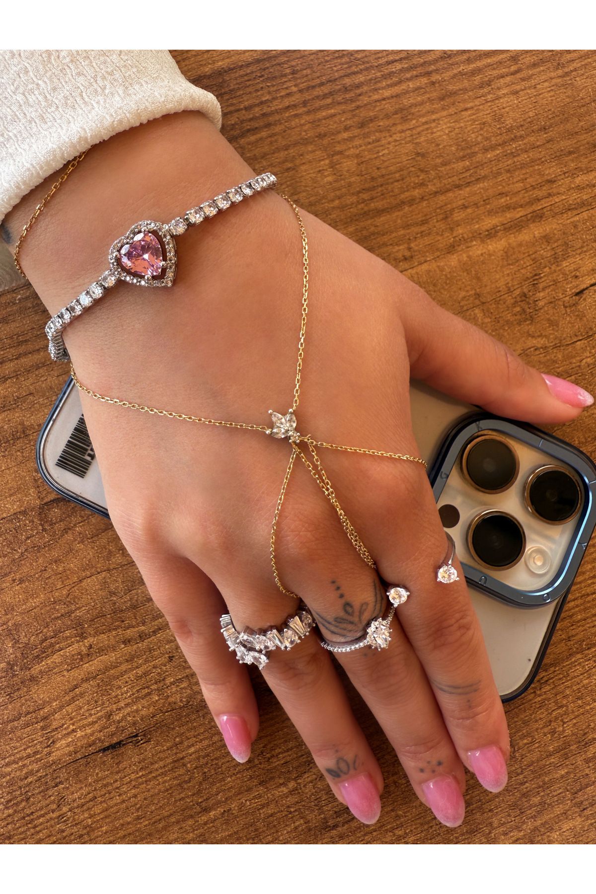 HeyYou Jewelry Kalp su yolu bileklik
