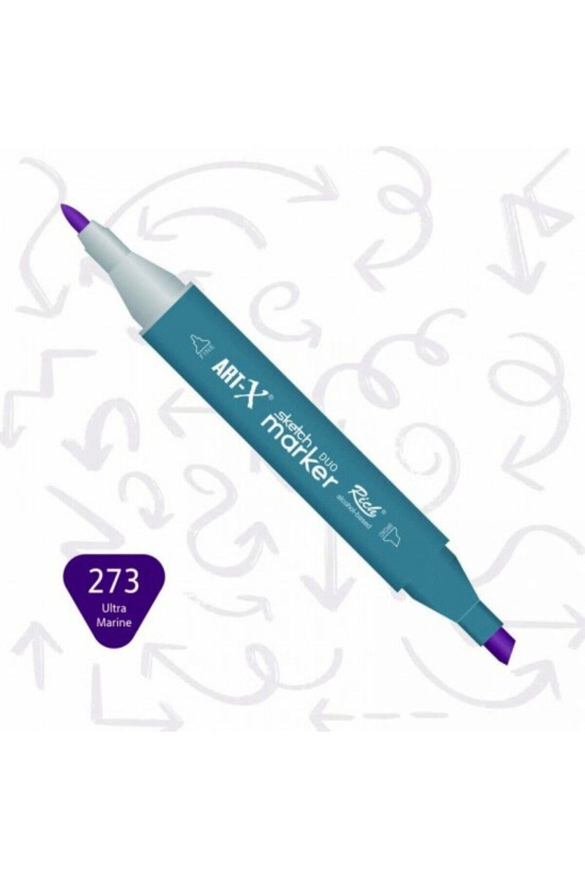 Art Tone ART-X Çift Uçlu Sketch Alkol Bazlı Marker Kalem 273 Ultra Marine