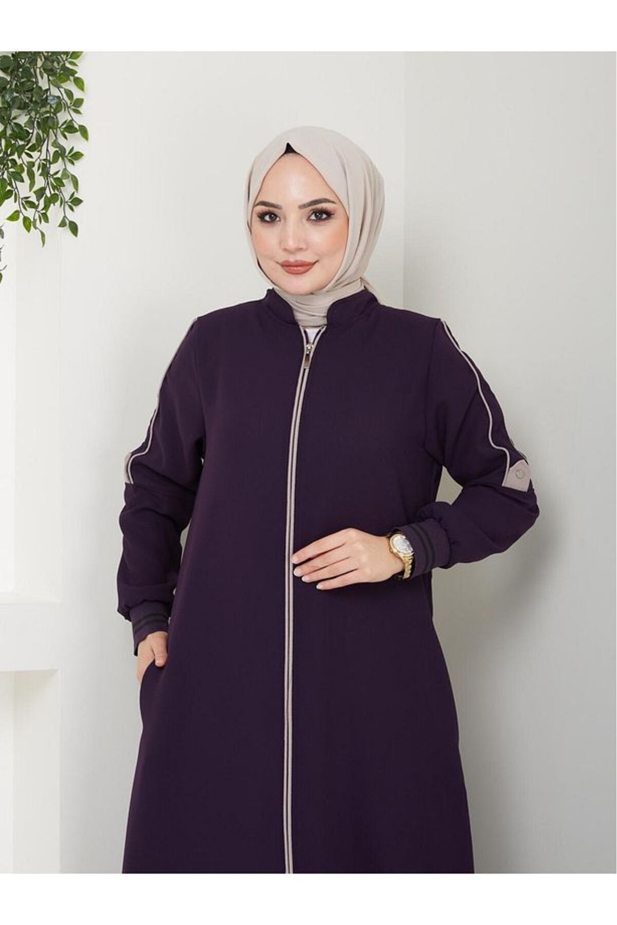 ULUEL STORE Kol Ribanalı Omuz Detaylı Ferace