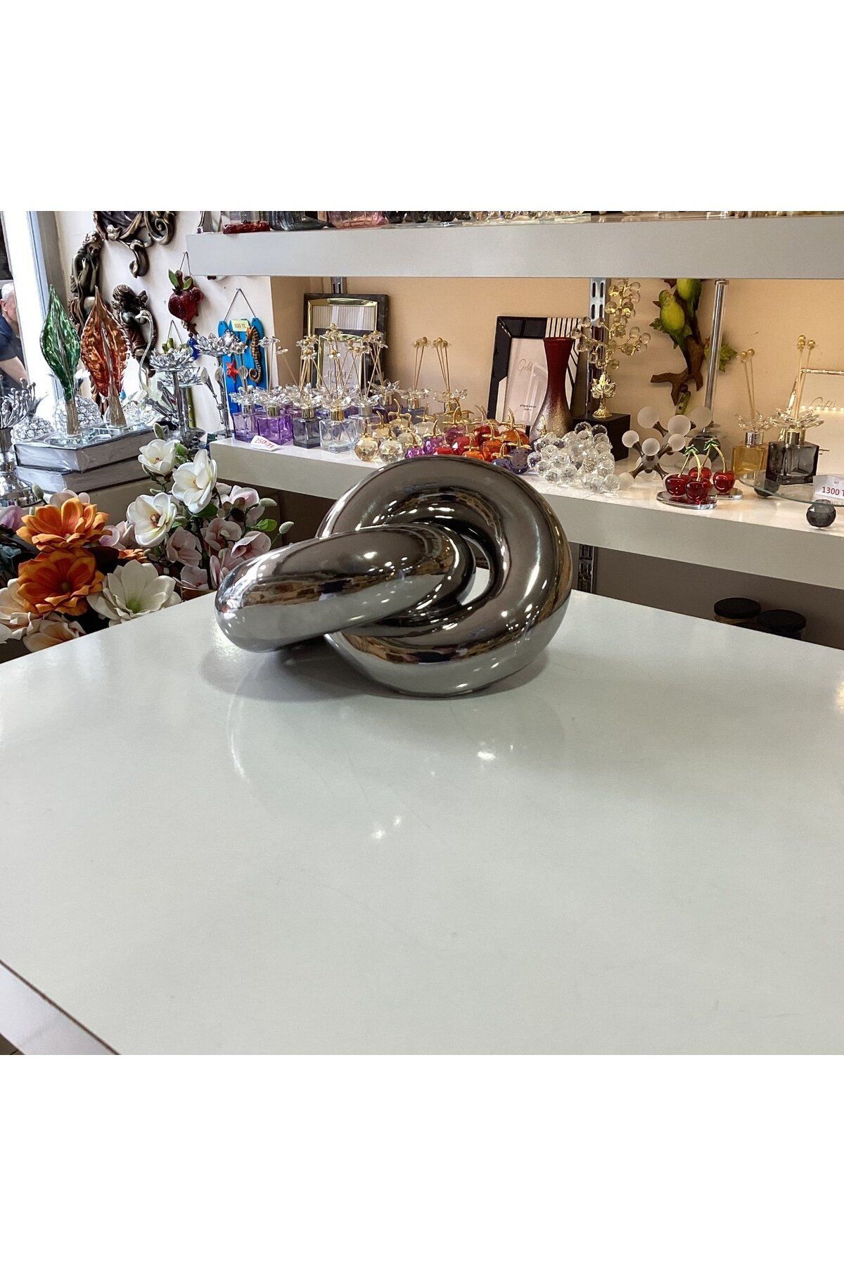 Gold home design Dekoratif Seramik Zincir Gümüş Renk
