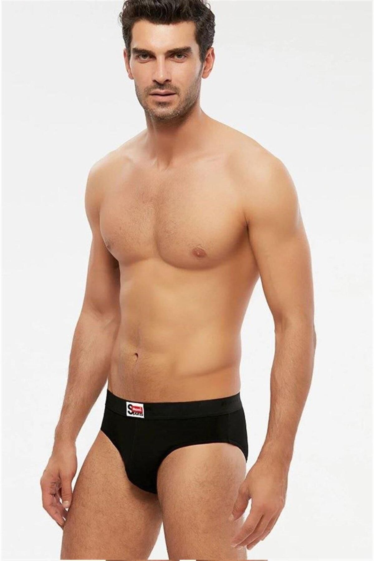 Kom 10031 Ariel Pamuklu Modal Kalın Spor Lastik 2 Li Slip Külot