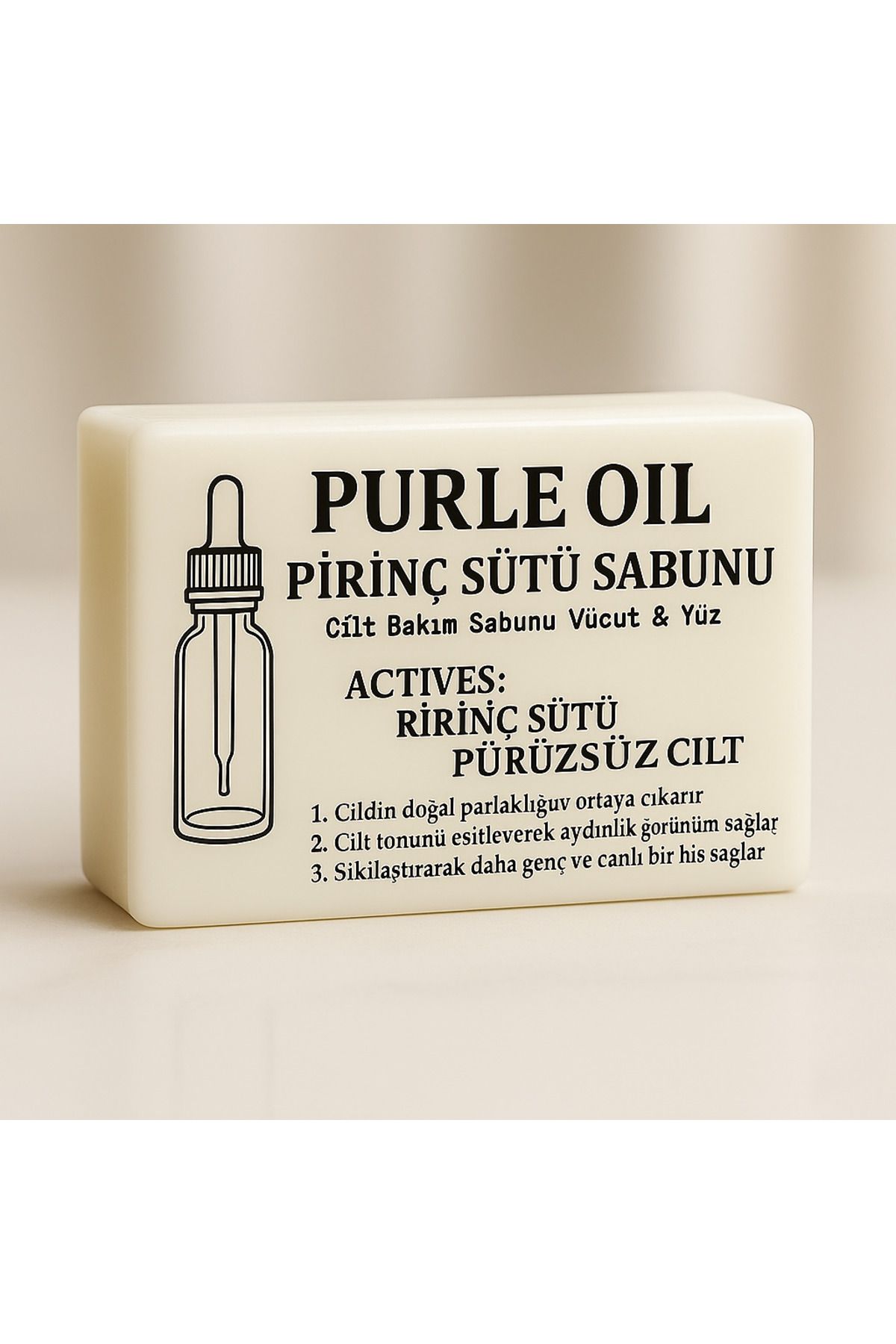 PURLEOİL Purle Oil Pirinç Sütü Sabunu – Aydınlatıcı & Besleyici Doğal Bakım