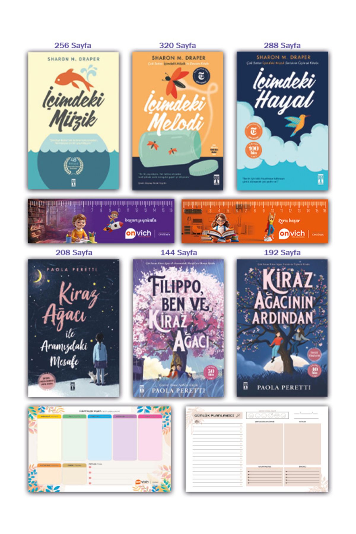 Genç Timaş İçimdeki Müzik - İçimdeki Hayal - Kiraz Ağacının Ardından Filippo Kiraz Ağacı Planlayıcı Set 6 Kitap