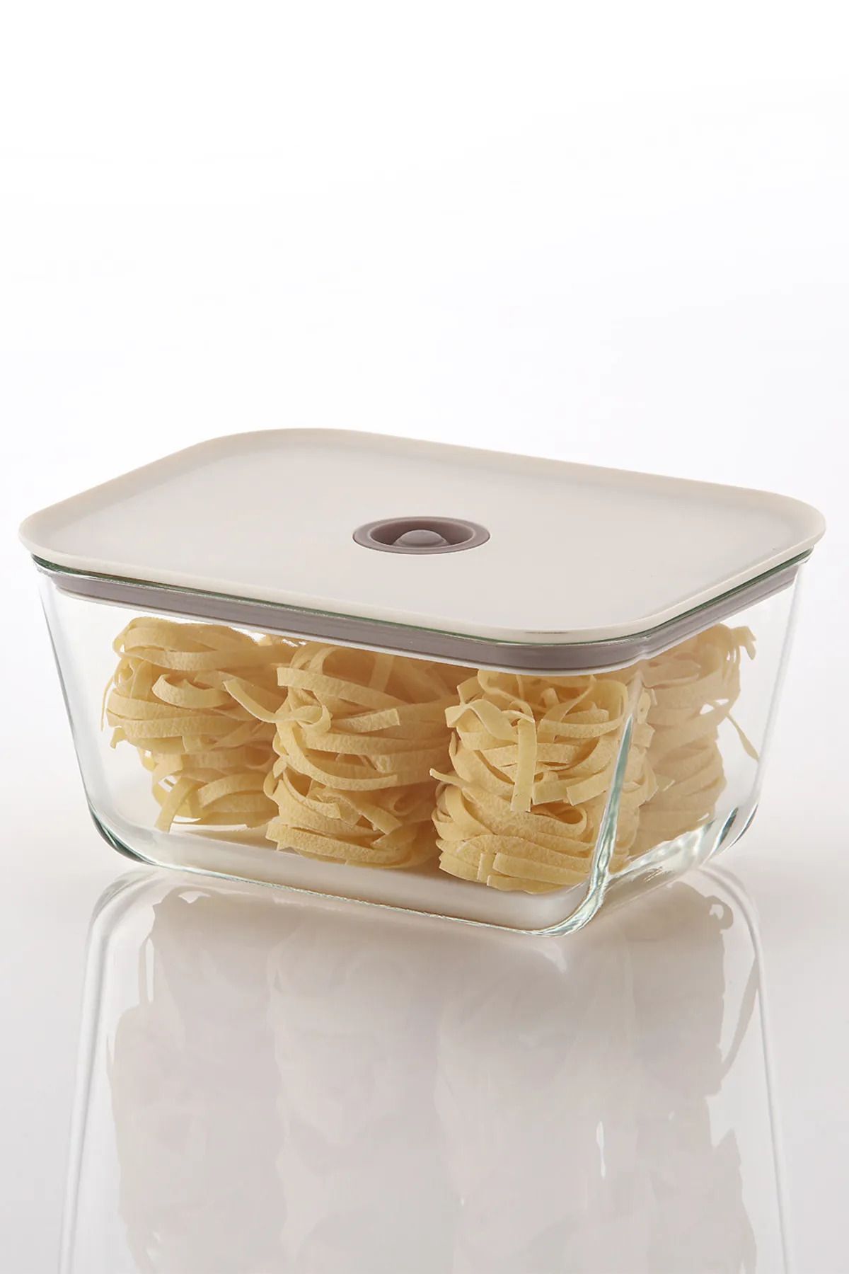 NEOFLAM-Fika Clik Rectangular 2-Piece Glass Storage Container 2600 ml Beige 2