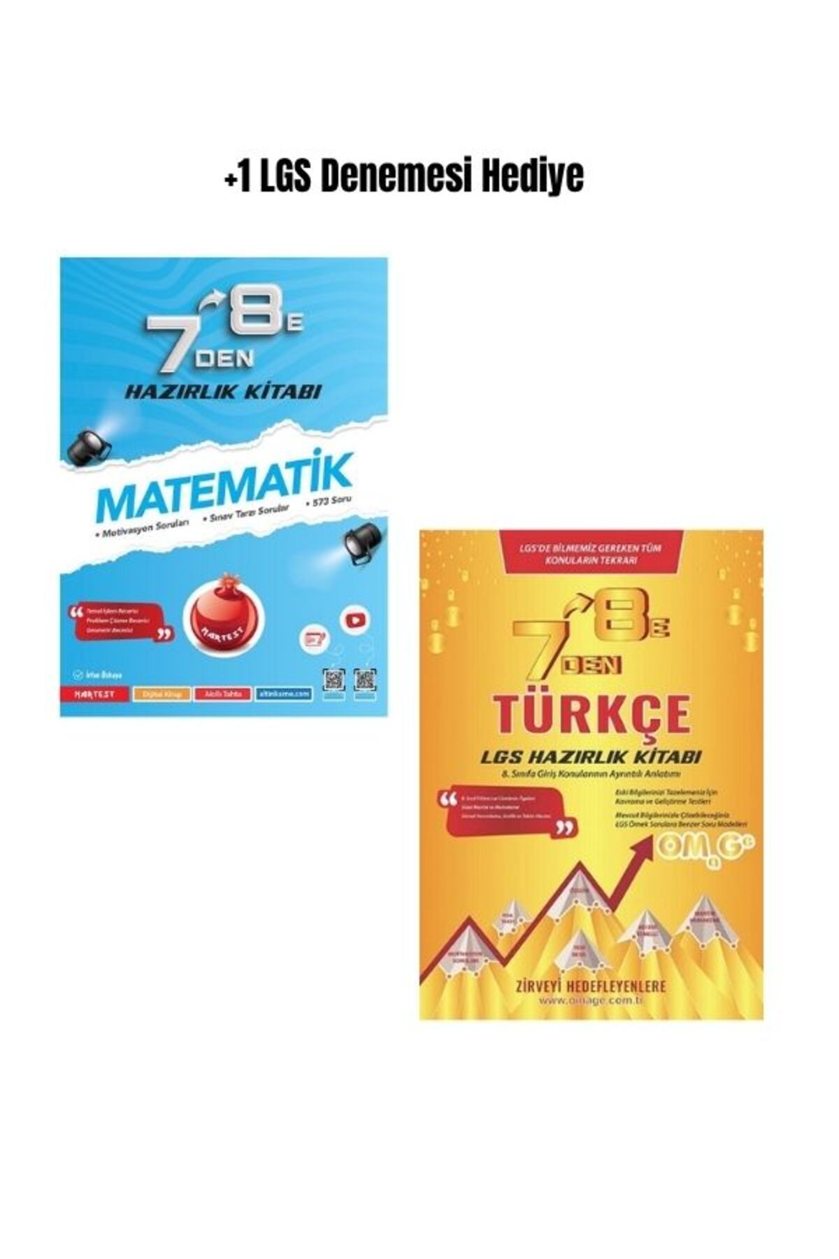 Nartest Yayınları Nartest Omage 7 Den 8 e Matematik ve Türkçe Kitabı +1 LGS Denemesi Hediye (2 Kitap)