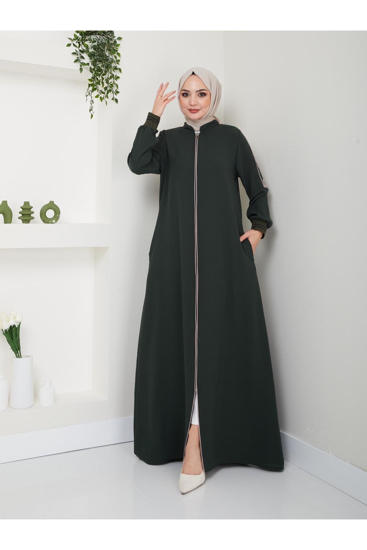 ULUEL STORE Kol Ribanalı Omuz Detaylı Ferace