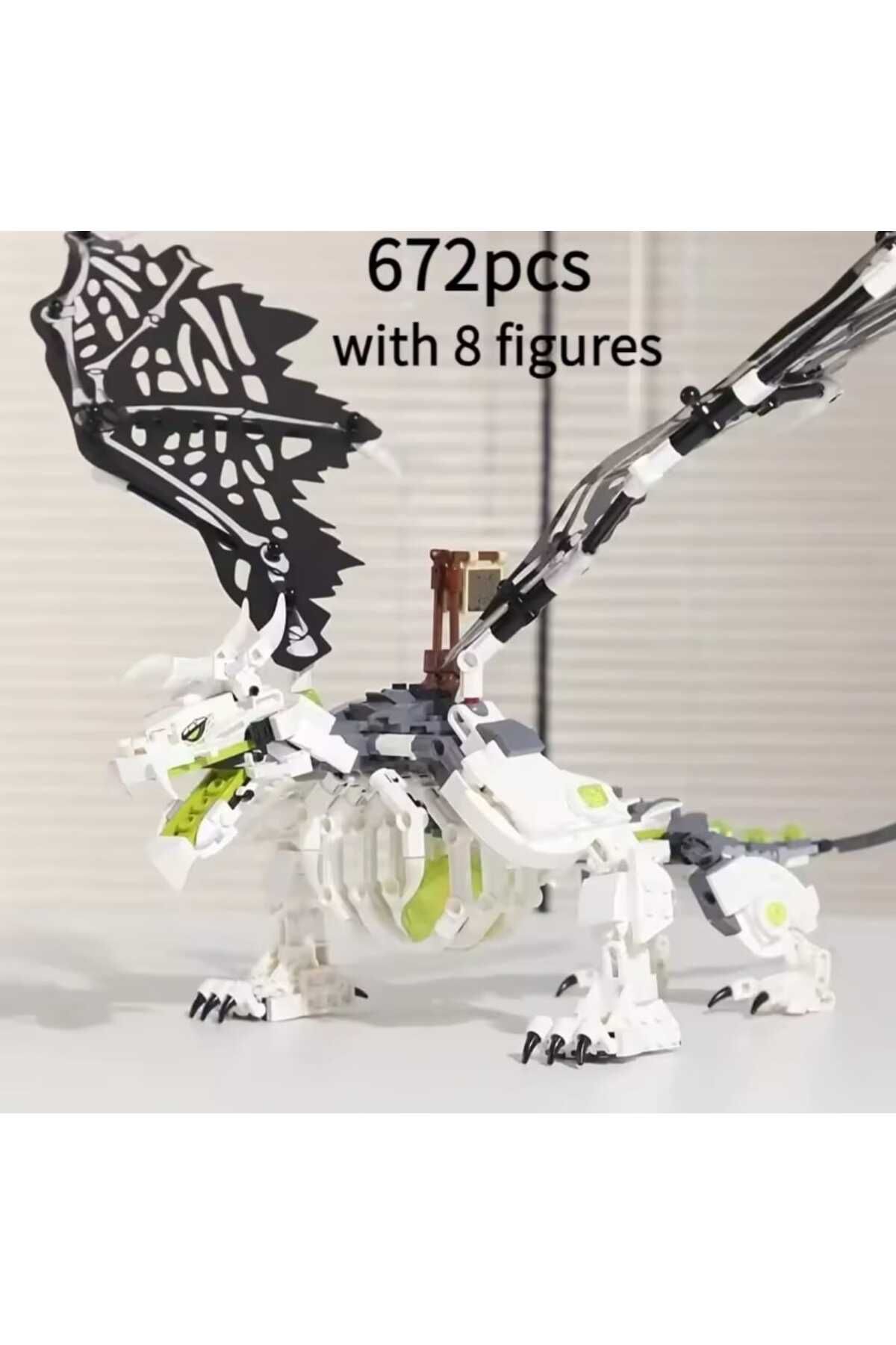 yamanS Lego Ninjago iskelet ejderhası yapı taşları 8 figürlü ejderha seti(kutusuz)