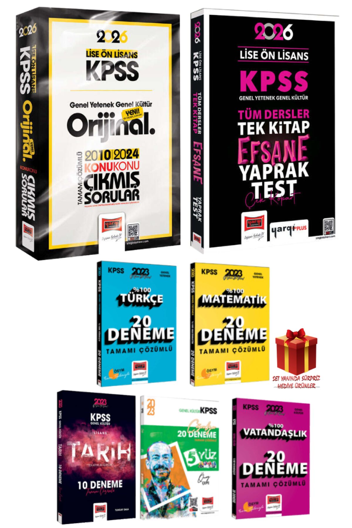 Yargı Yayınları 2026 Yargı Lise Ön Lisans Çıkmış Sorular+Lise Ön Lisans Yaprak Test+GYGK Deneme Seti+Hediye