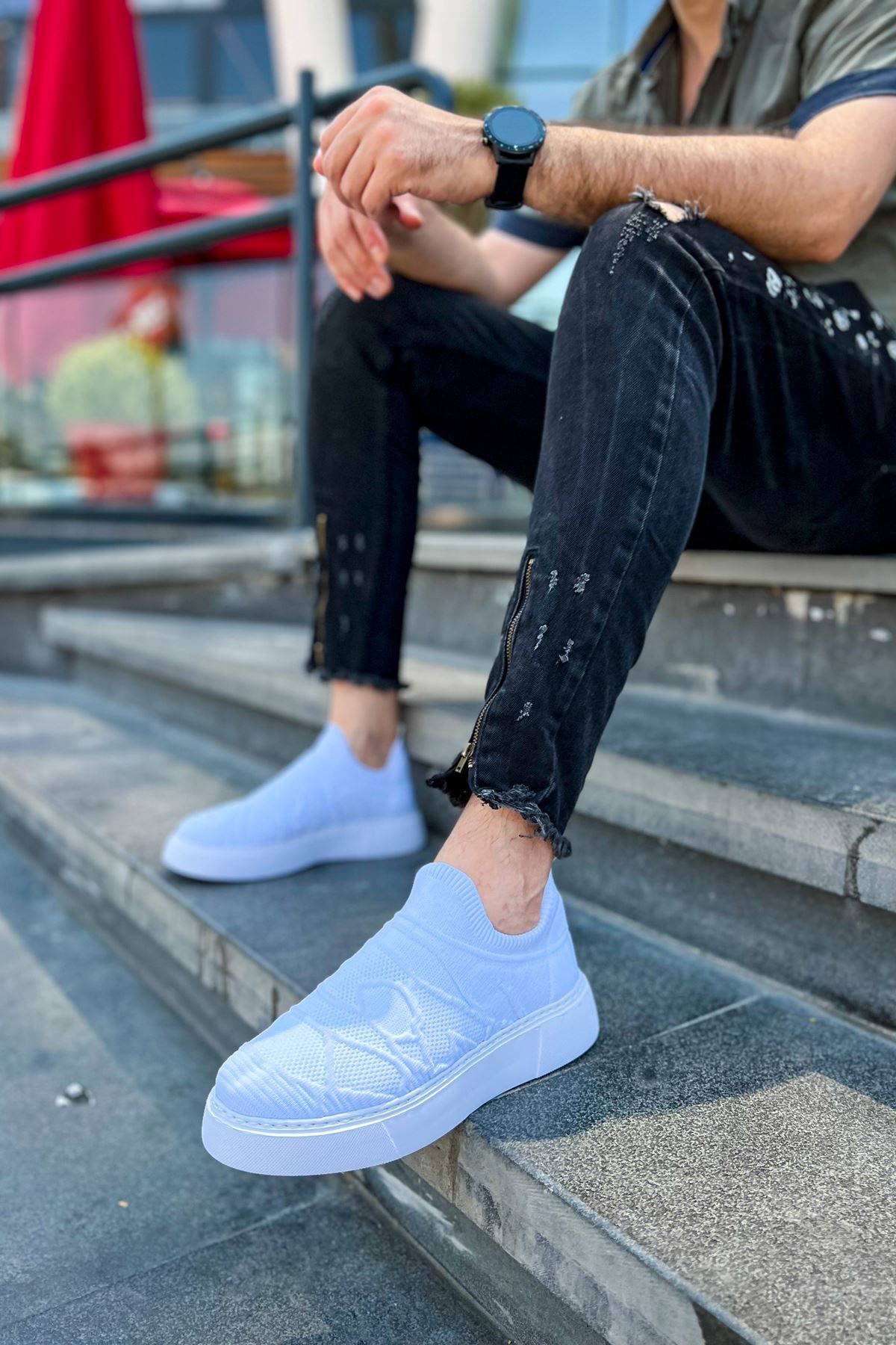 devrialemshoes CH411 TBT Craig Erkek Ayakkabı BEYAZ