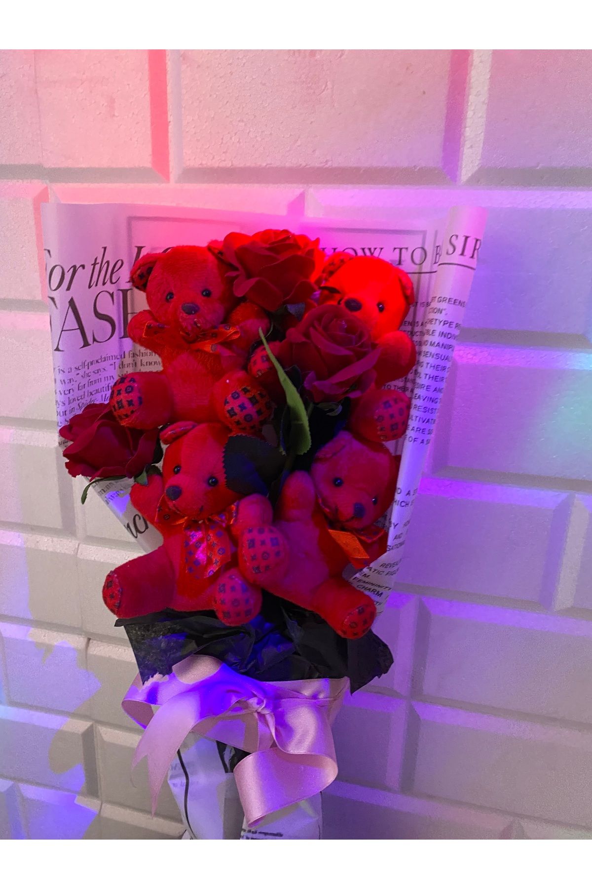 Store Romantik Ve Şık Peluş Gül Buketi