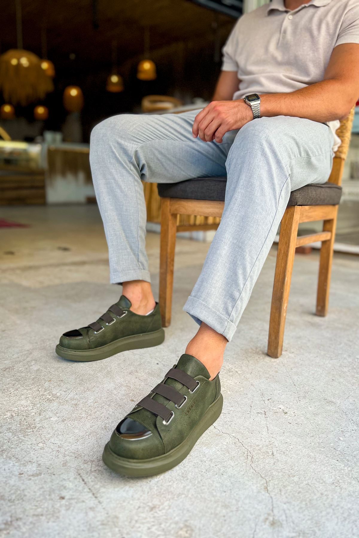 devrialemshoes CH251 CRT Mirror Erkek Ayakkabı HAKI