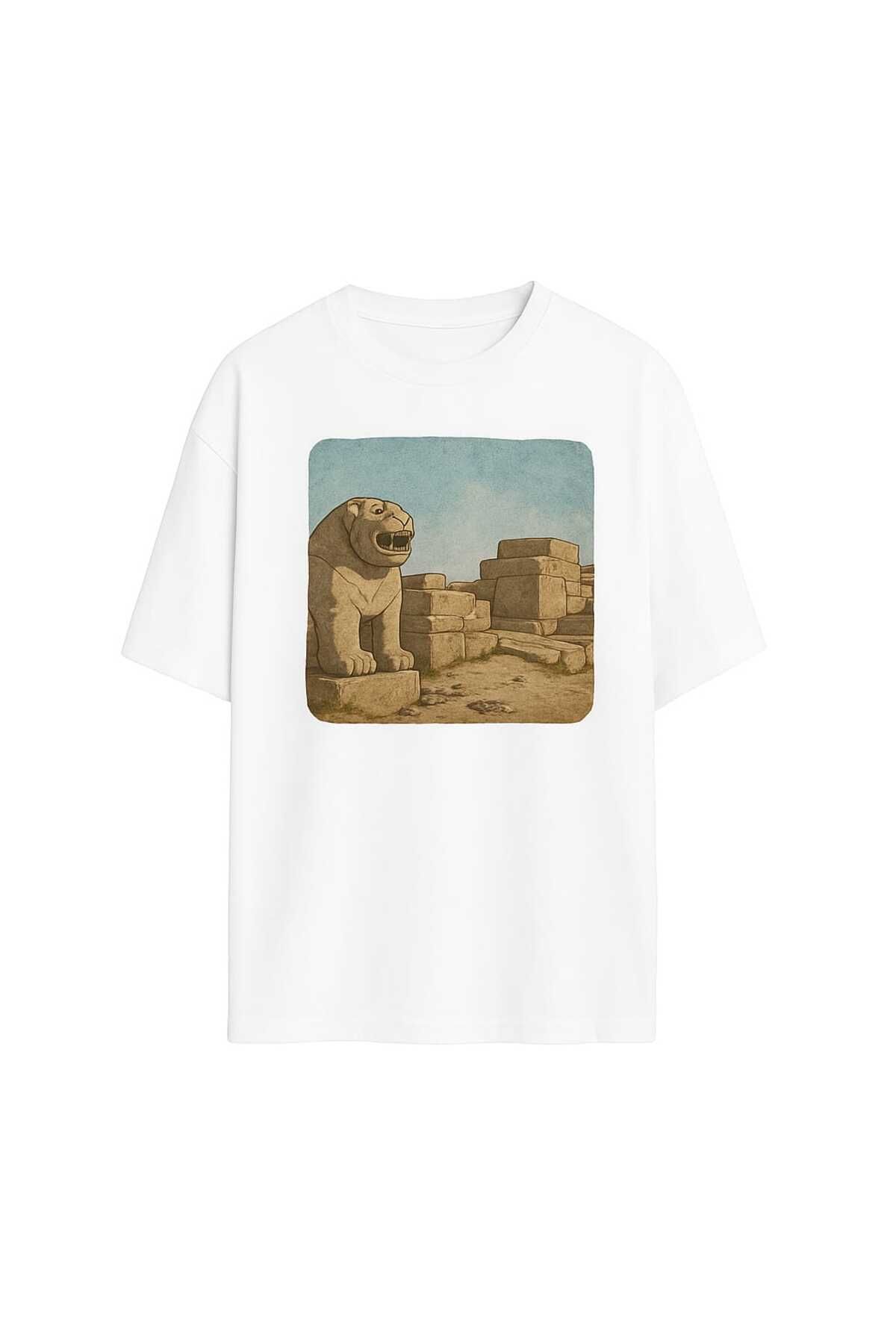 MAGORS GraffTee Unisex %100 Organik Pamuk Relaxed Fit Yuvarlak Yakalı Karakter Baskılı T-shirt