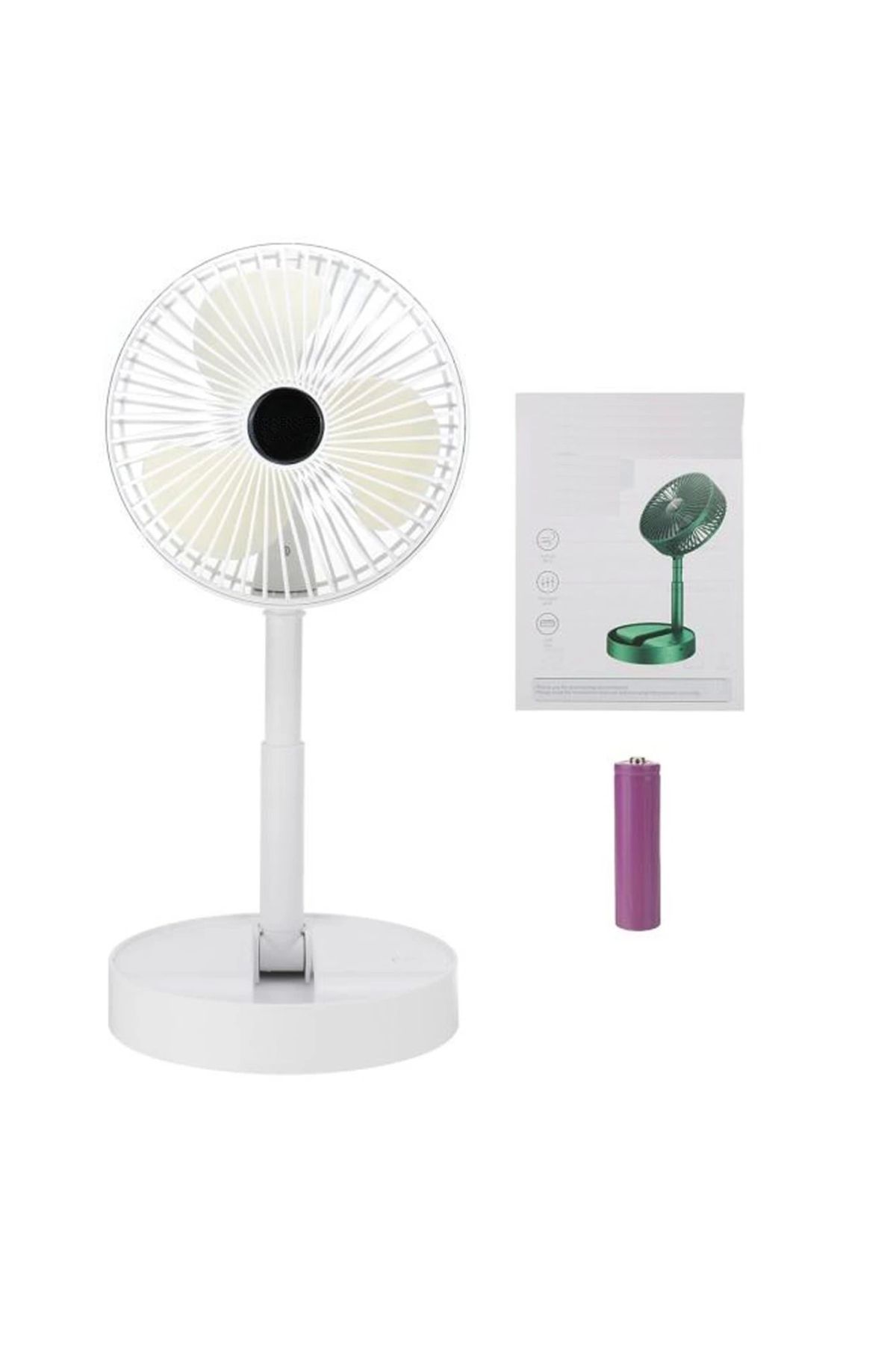 Nemere Katlanır Teleskopik Zemin Fanı Yaz Sessiz Masaüstü USB Şarj Edilebilir Taşınabilir Mini Fan
