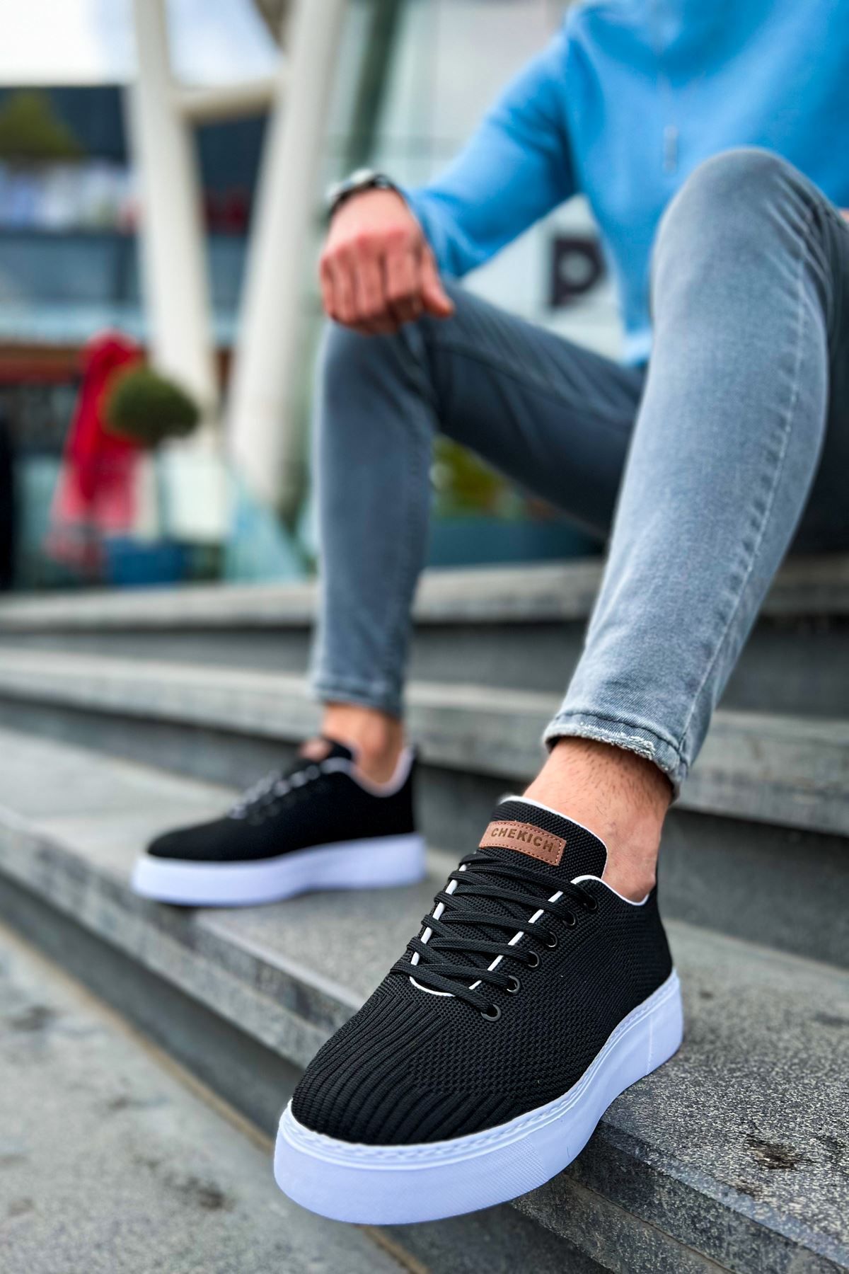 devrialemshoes CH413 TBT Crew Erkek Ayakkabı SIYAH