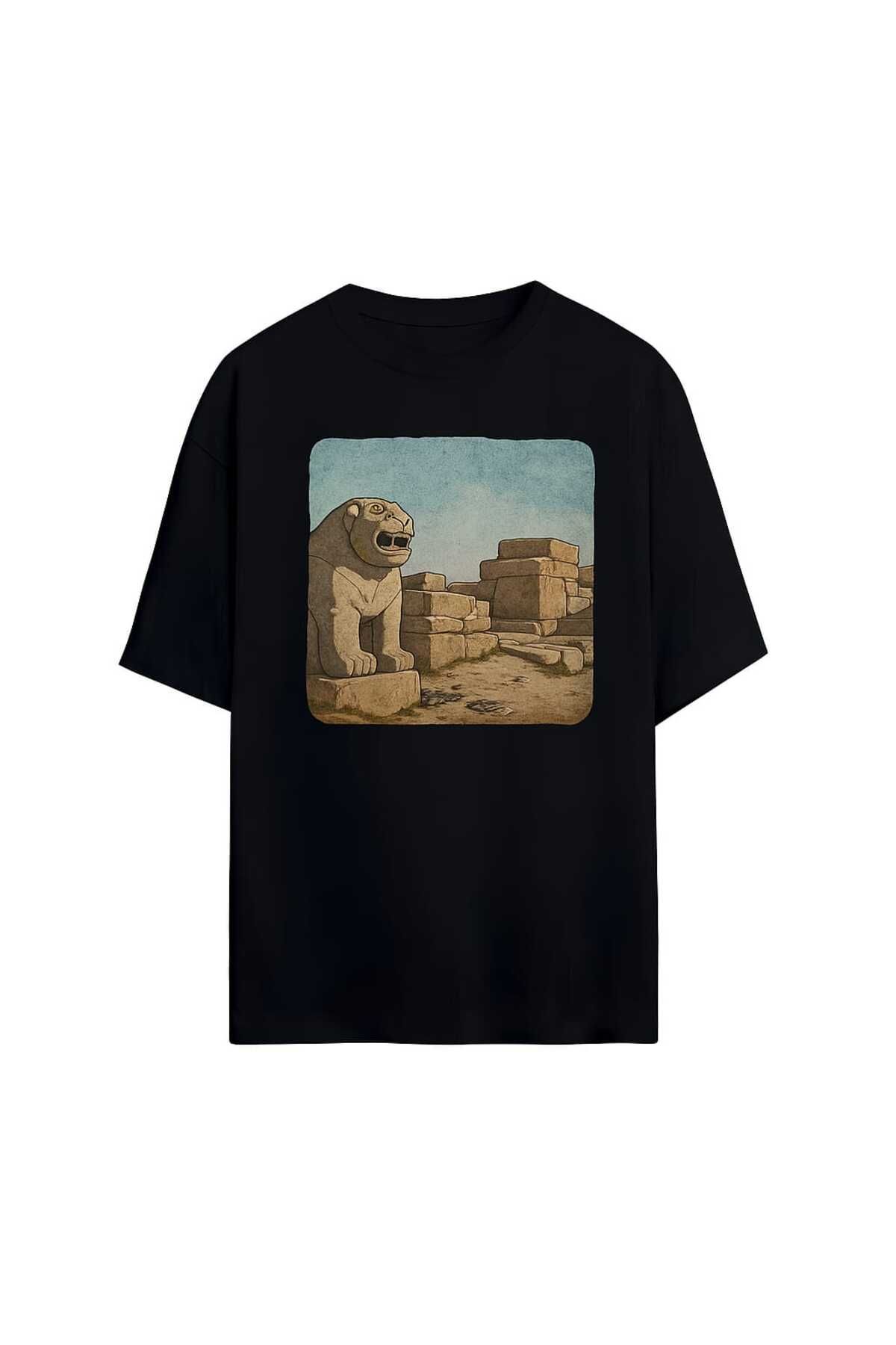 MAGORS GraffTee Unisex %100 Organik Pamuk Relaxed Fit Yuvarlak Yakalı Karakter Baskılı T-shirt