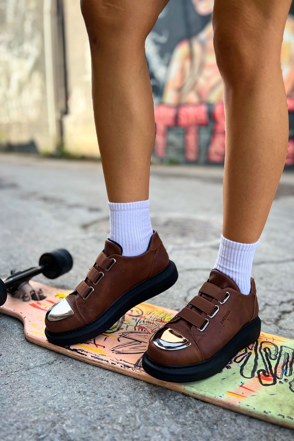 devrialemshoes CH251 CST Mirror Kadın Ayakkabı TABA