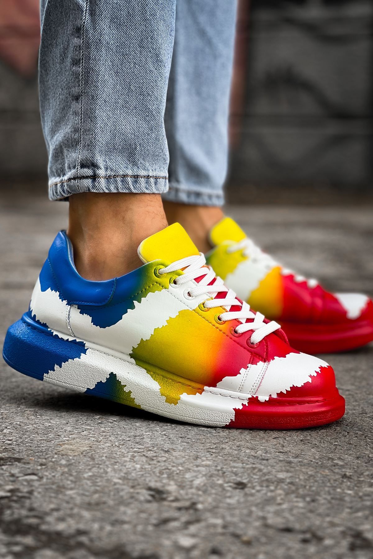 devrialemshoes CH254 CBT Pittura Erkek Ayakkabı 552 TREECOLOR X