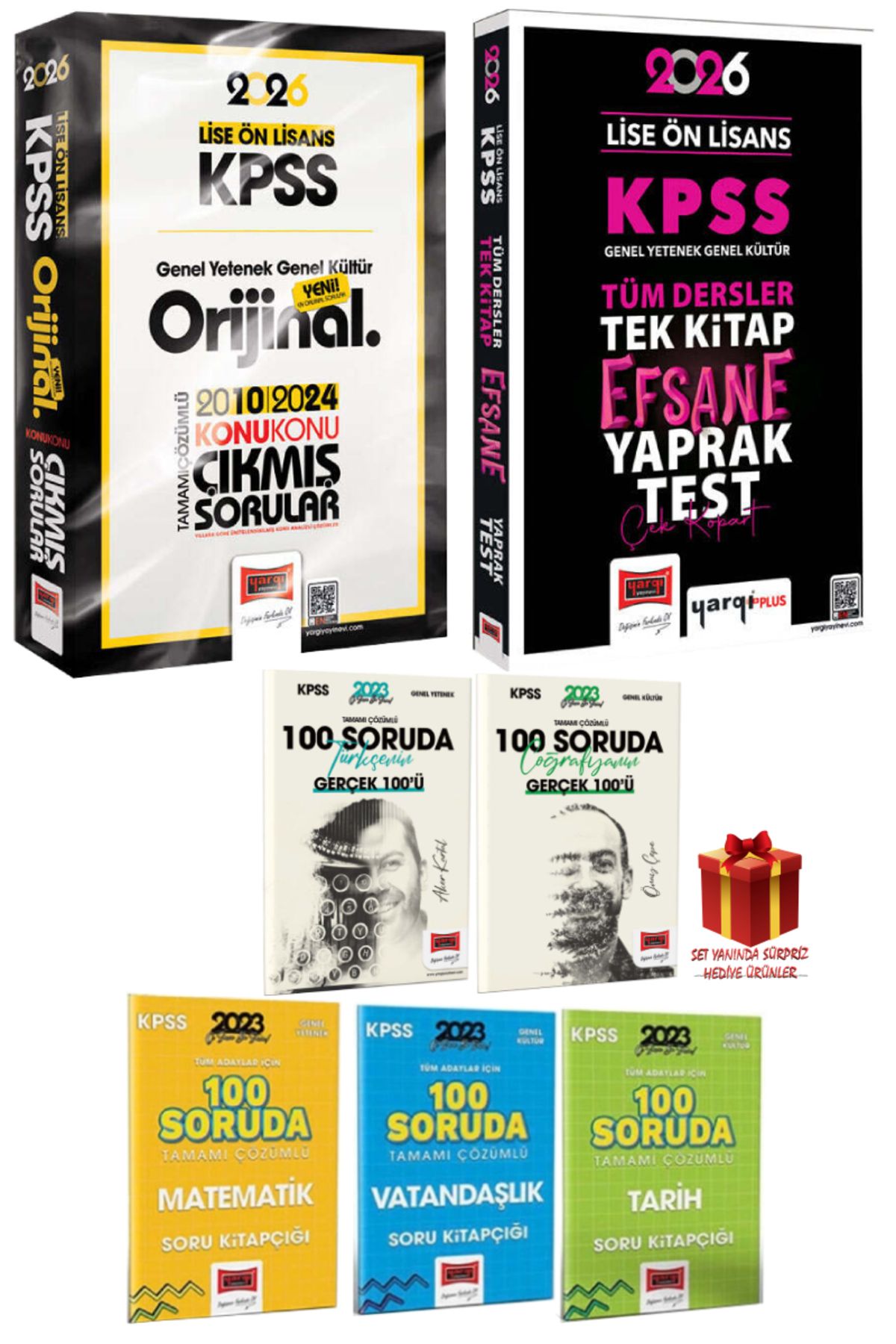 Yargı Yayınları 2026 Yargı Lise Ön Lisans Çıkmış Sorular+Lise Ön Lisans Yaprak Test+100 Soruda Seti+Hediye