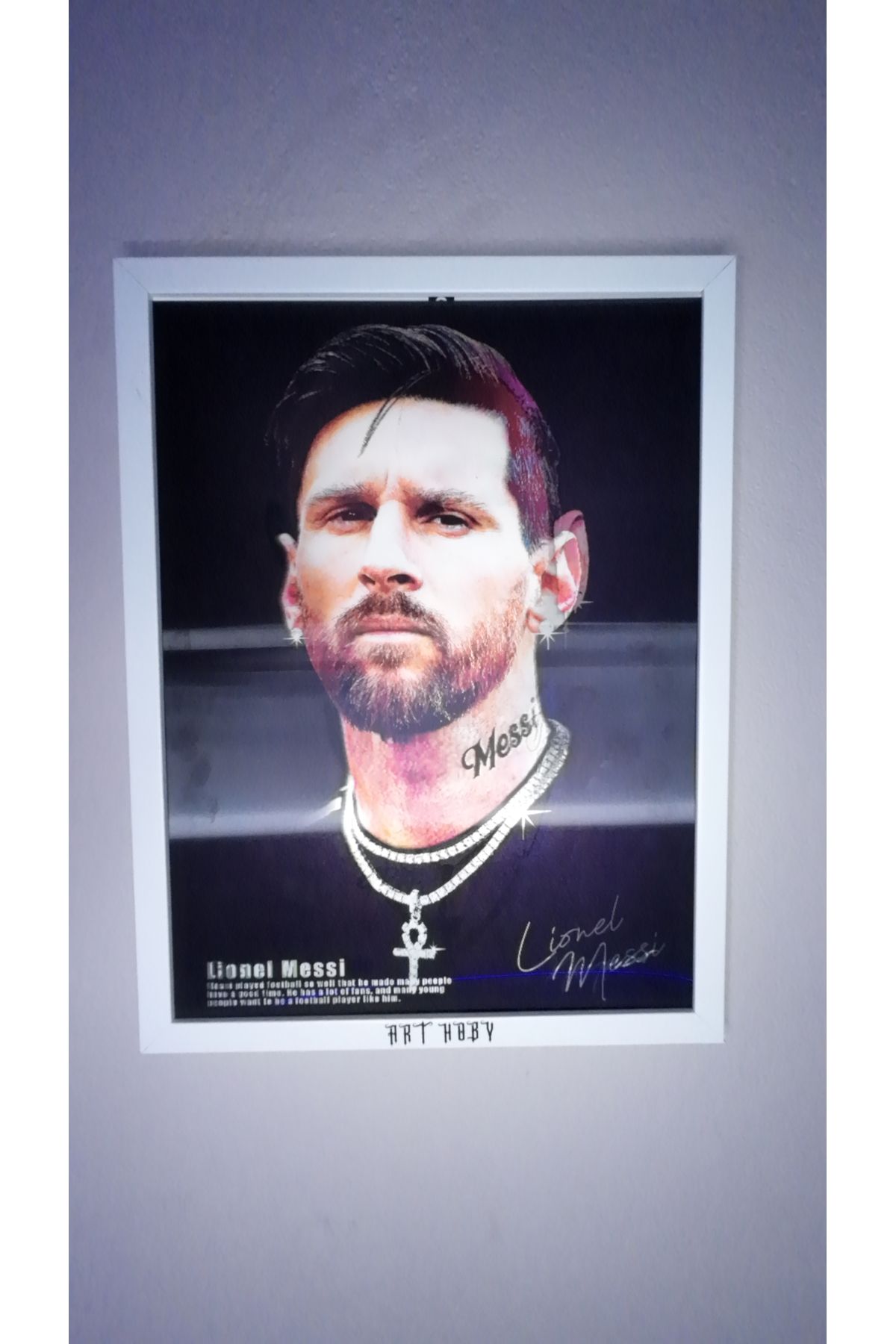 ArtHoby Messi x Ronaldo x Neymar Lenticular 3D Hareketli Tablo (ÇERÇEVESİZ)