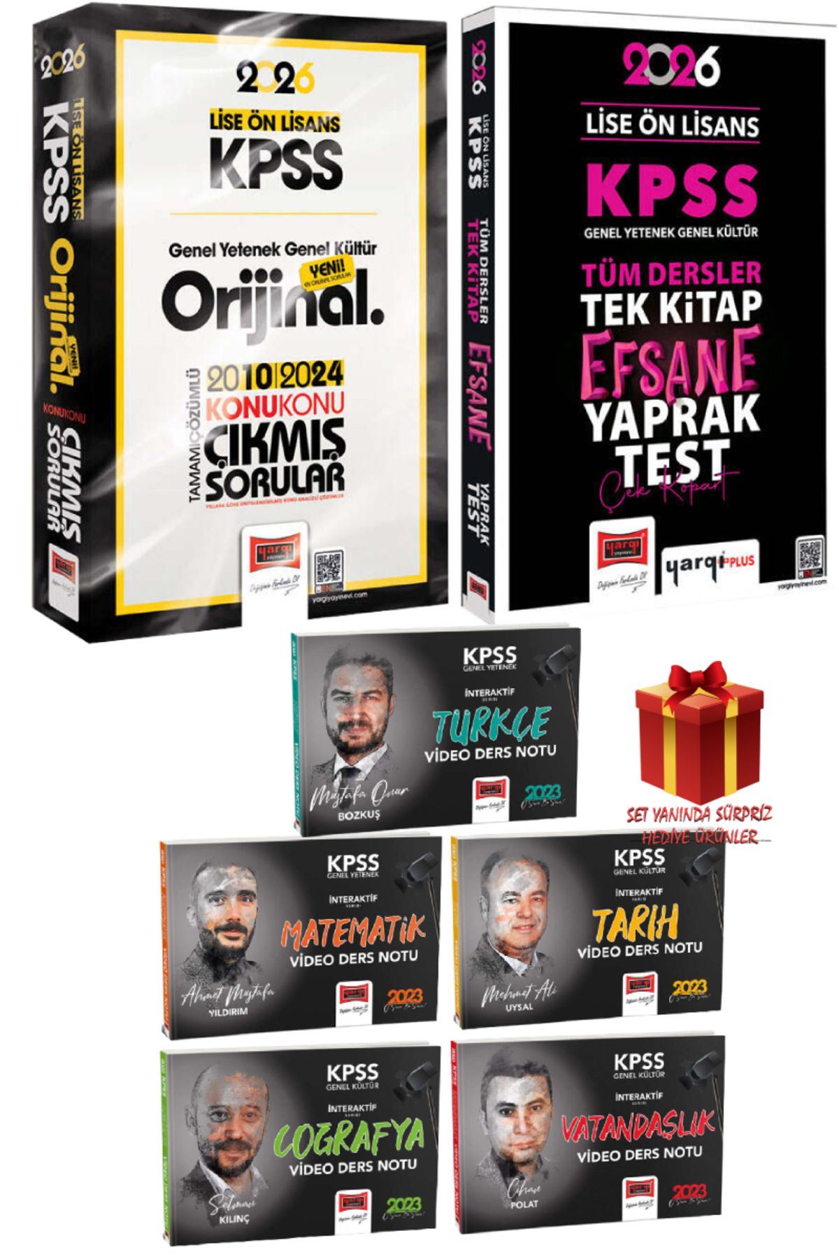 Yargı Yayınları 2026 Yargı Lise Ön Lisans Çıkmış Sorular+Lise Ön Lisans Yaprak Test+Yargı GYGK Video Ders Notu Seti