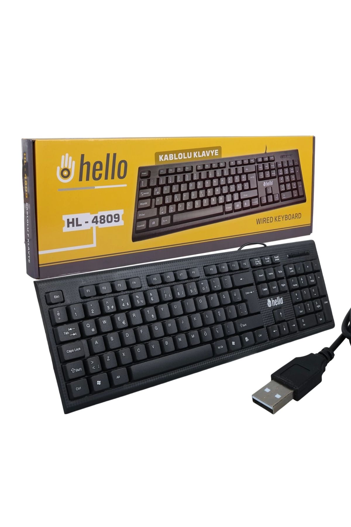 Moon Standart Kablolu Siyah Usb Q Klavye