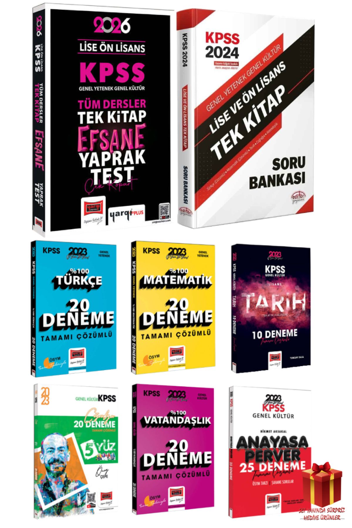 Yargı Yayınları 2026 Yargı Lise Ön Lisans Yaprak Test+Editör Lise Ön Lisans Soru Bankası+GYGK Deneme Seti