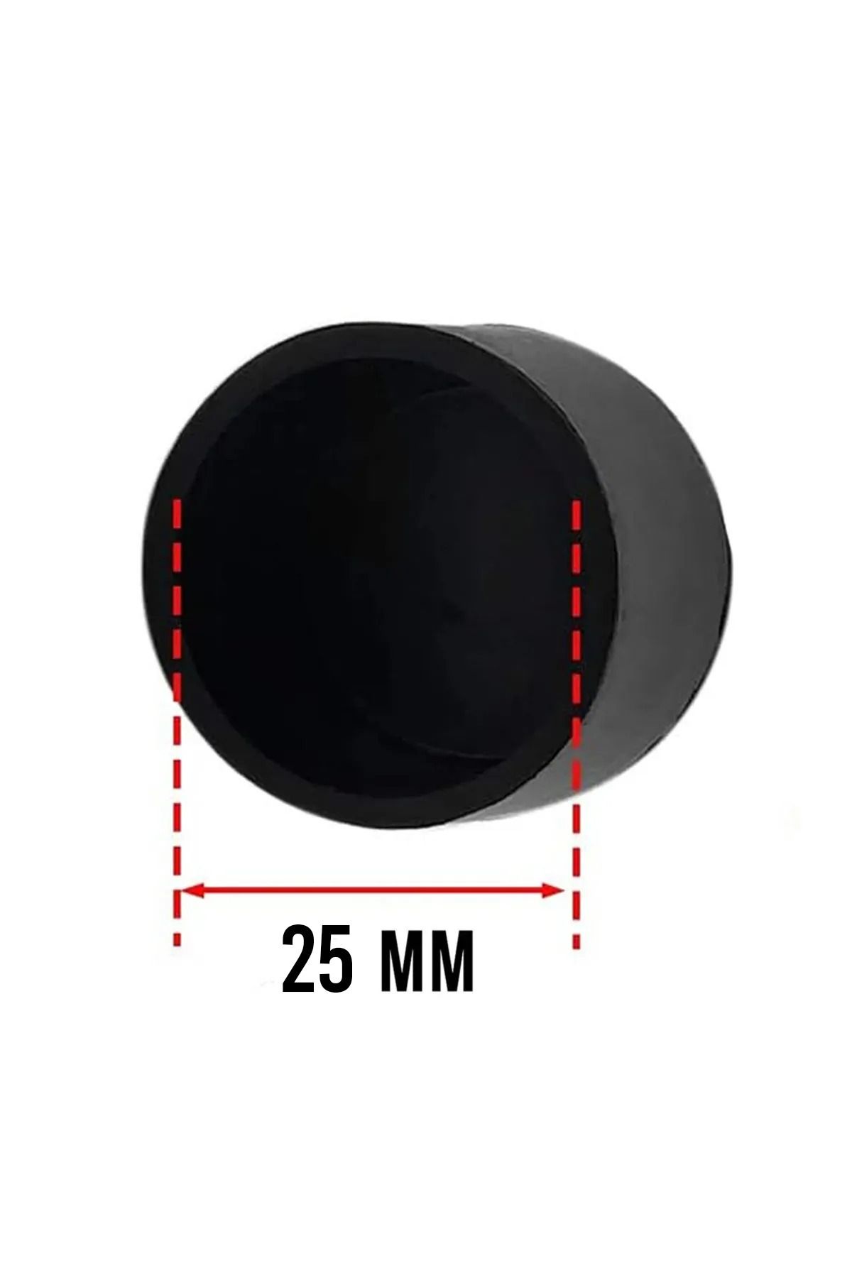 Mikasso 16 Adet Siyah 25 Mm Pvc Sandalye Profil Ayak Pabucu Sessiz Yumuşak Sandalye Zemin Koruyucu Keçeler S