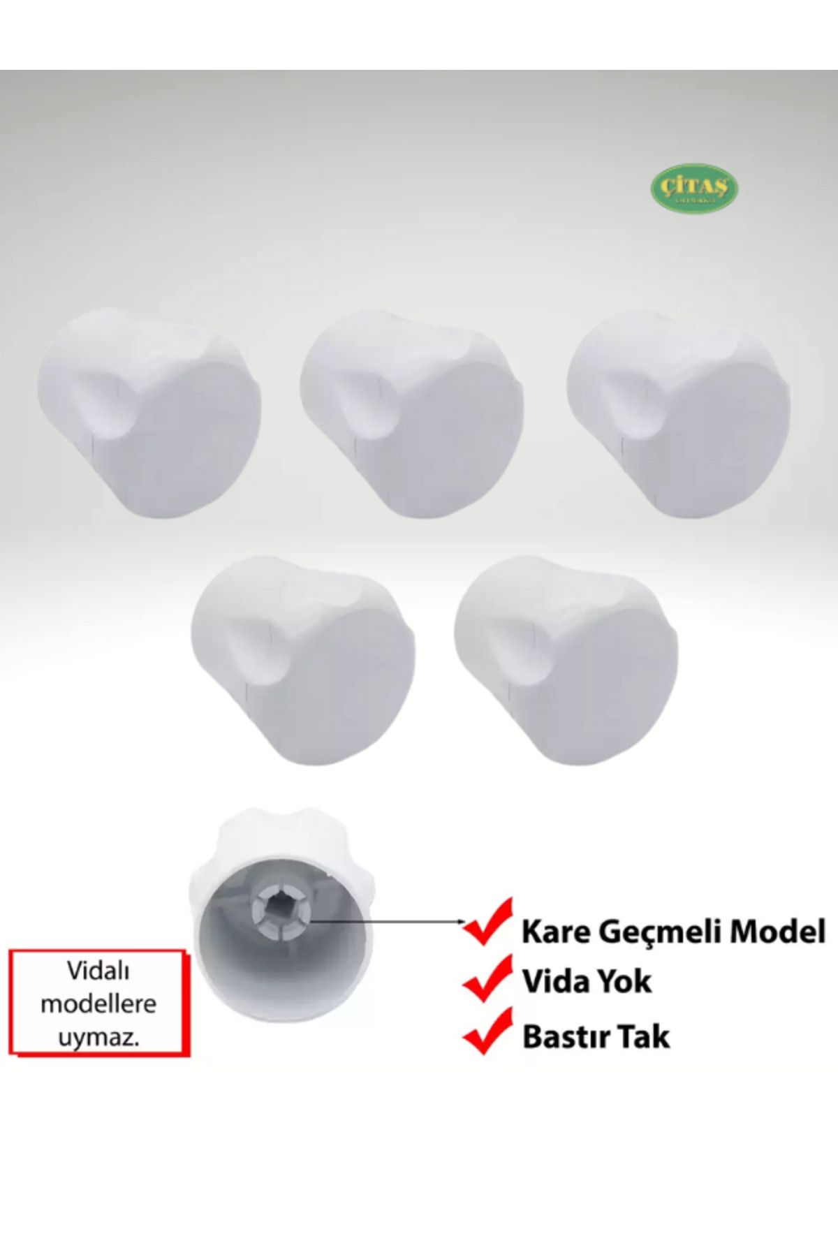 Mikasso 5 ADET RADYATÖR/PETEK VANASI BAŞLIĞI-KAFASI VOLANI GEÇMELİ TİP Vida TR