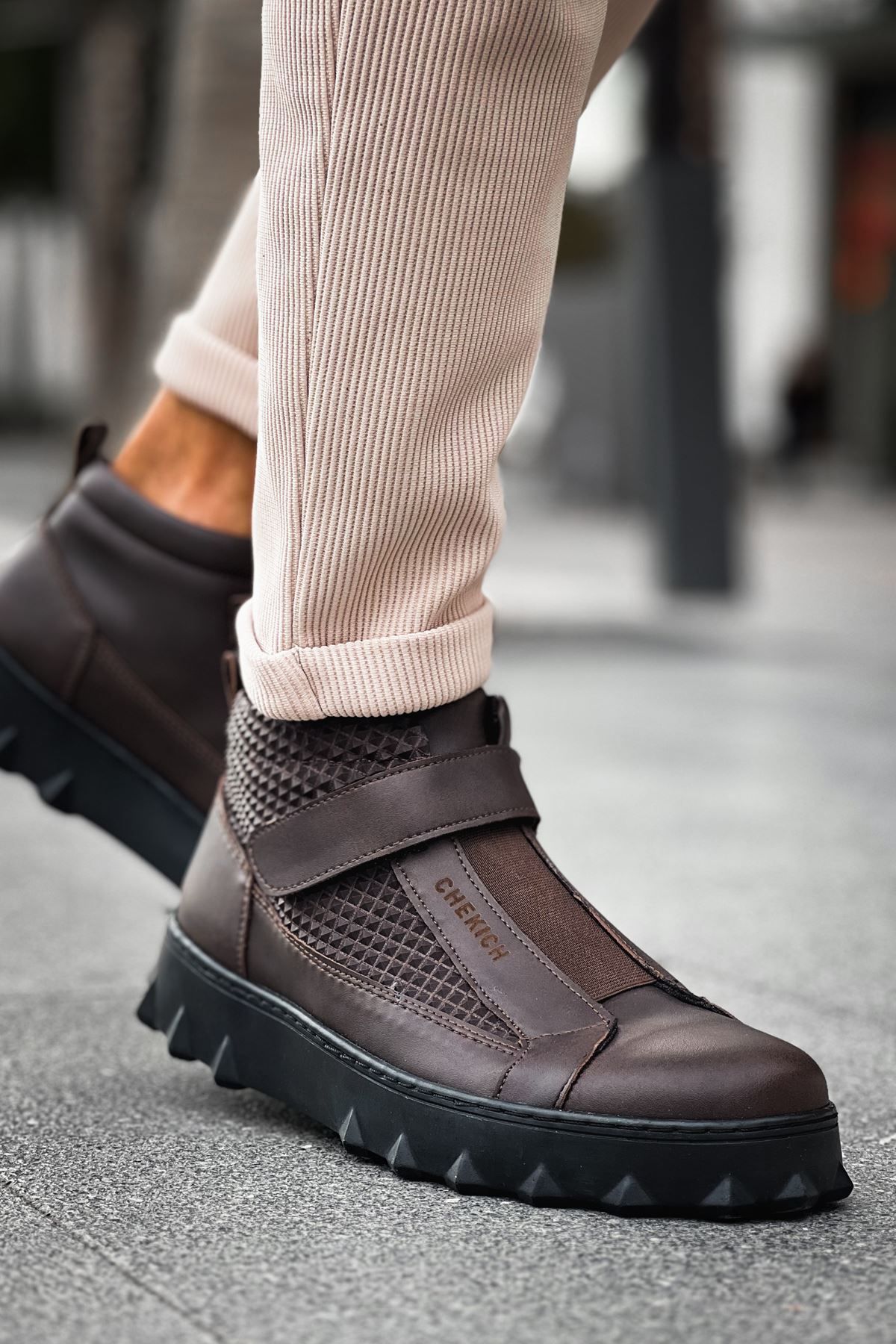 devrialemshoes CH103 CST Pyramid Long Erkek Bot KAHVE