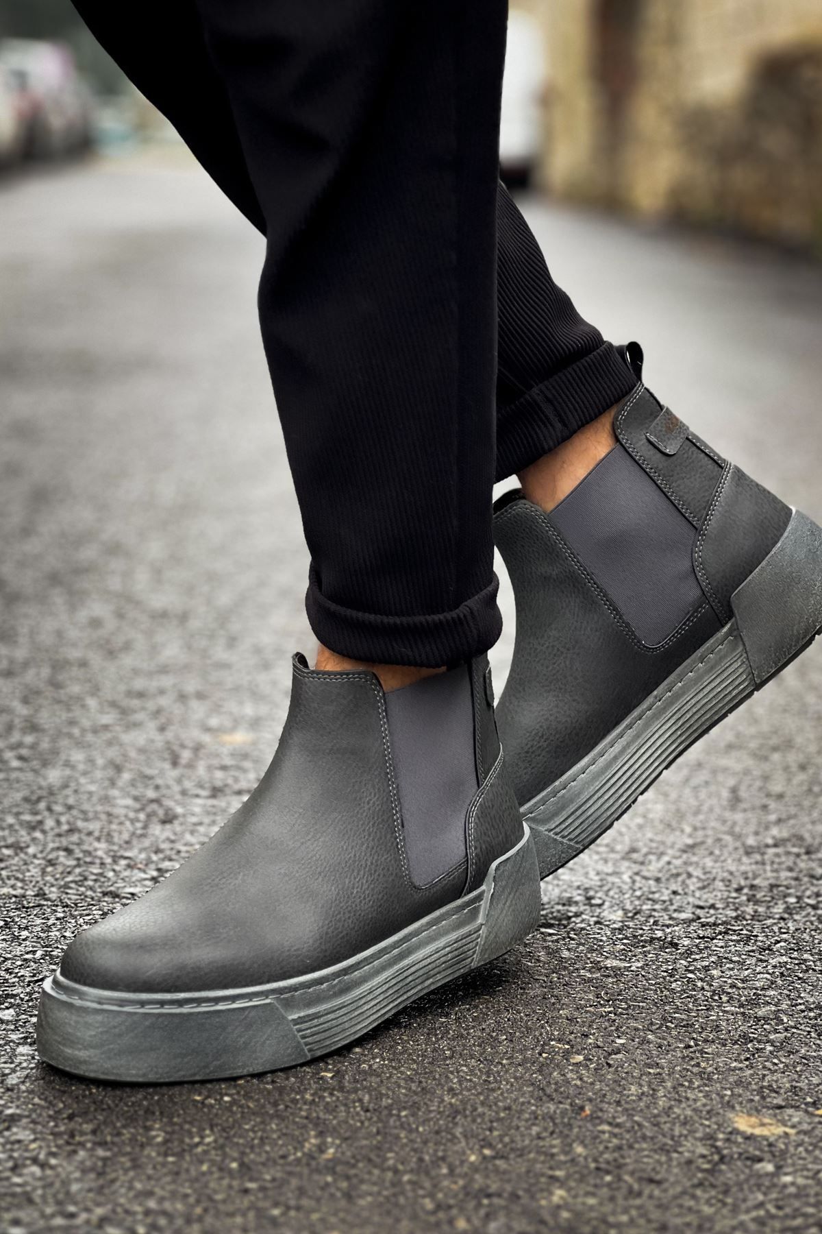 devrialemshoes CH069 CRT Harmany Erkek Bot ANTRASIT
