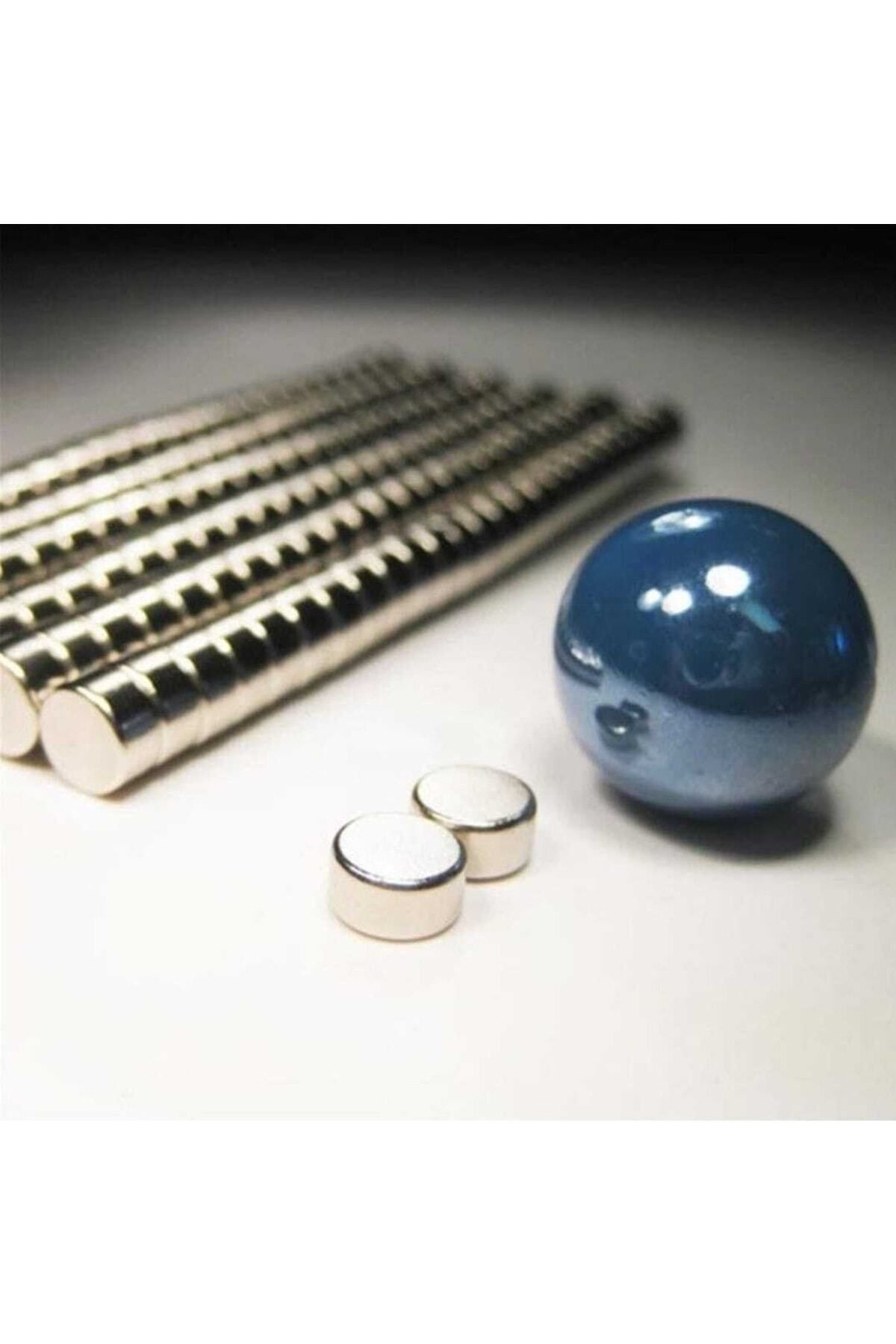 Mikasso 25 Adet Çap 6mm X Kalınlık 3mm Güçlü Neodyum Mıknatıs(25'li Paket) N35 Vida