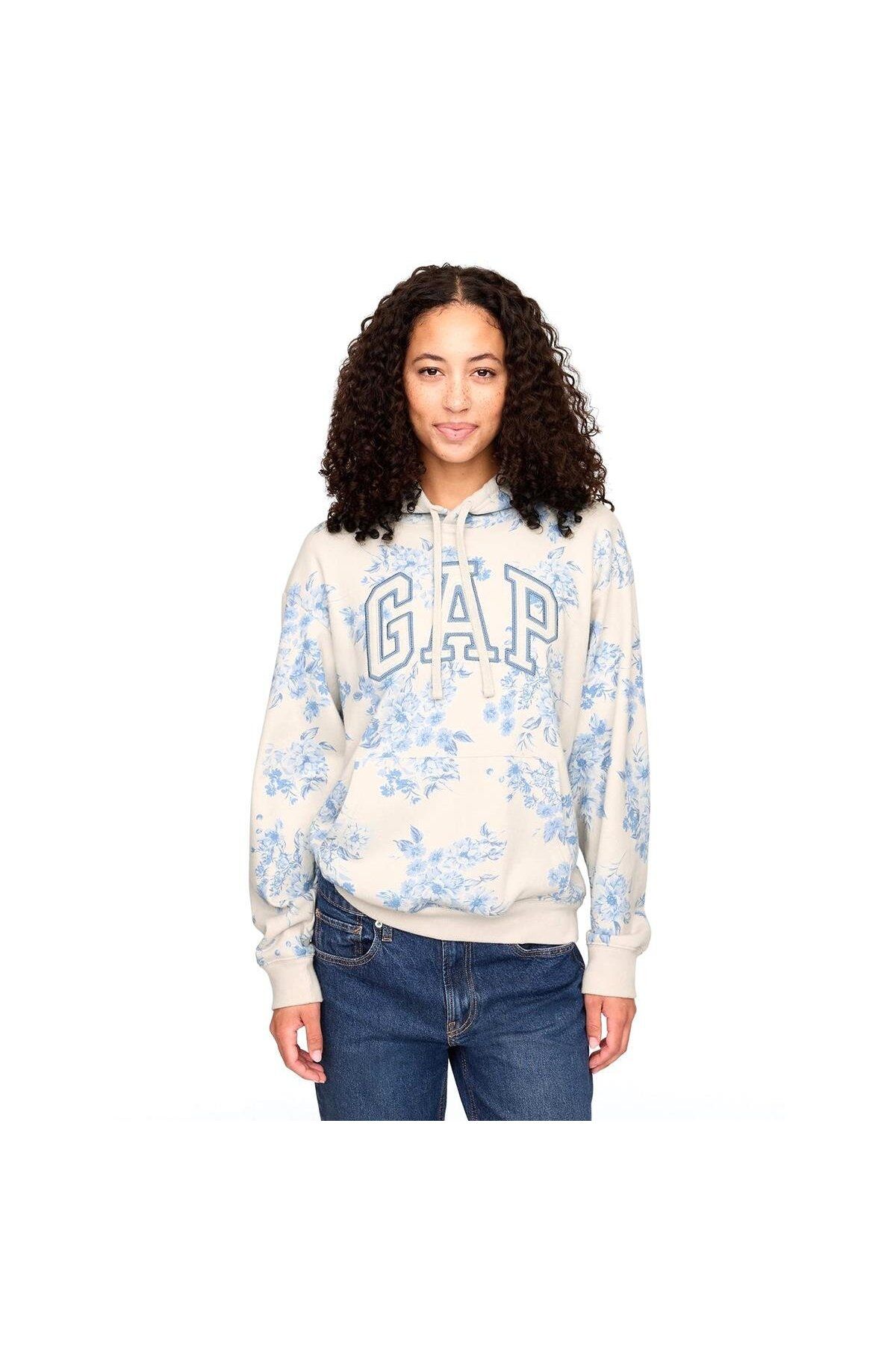 GAP Logo Relaxed Havlu Kumaş Sweatshirt - 885589
