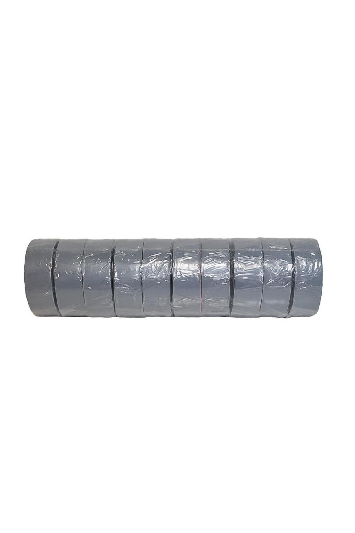 Mikasso 18mm - 9,15m Gri Elektrik Bandı ( 10 Adet ) Elektrik Bandı