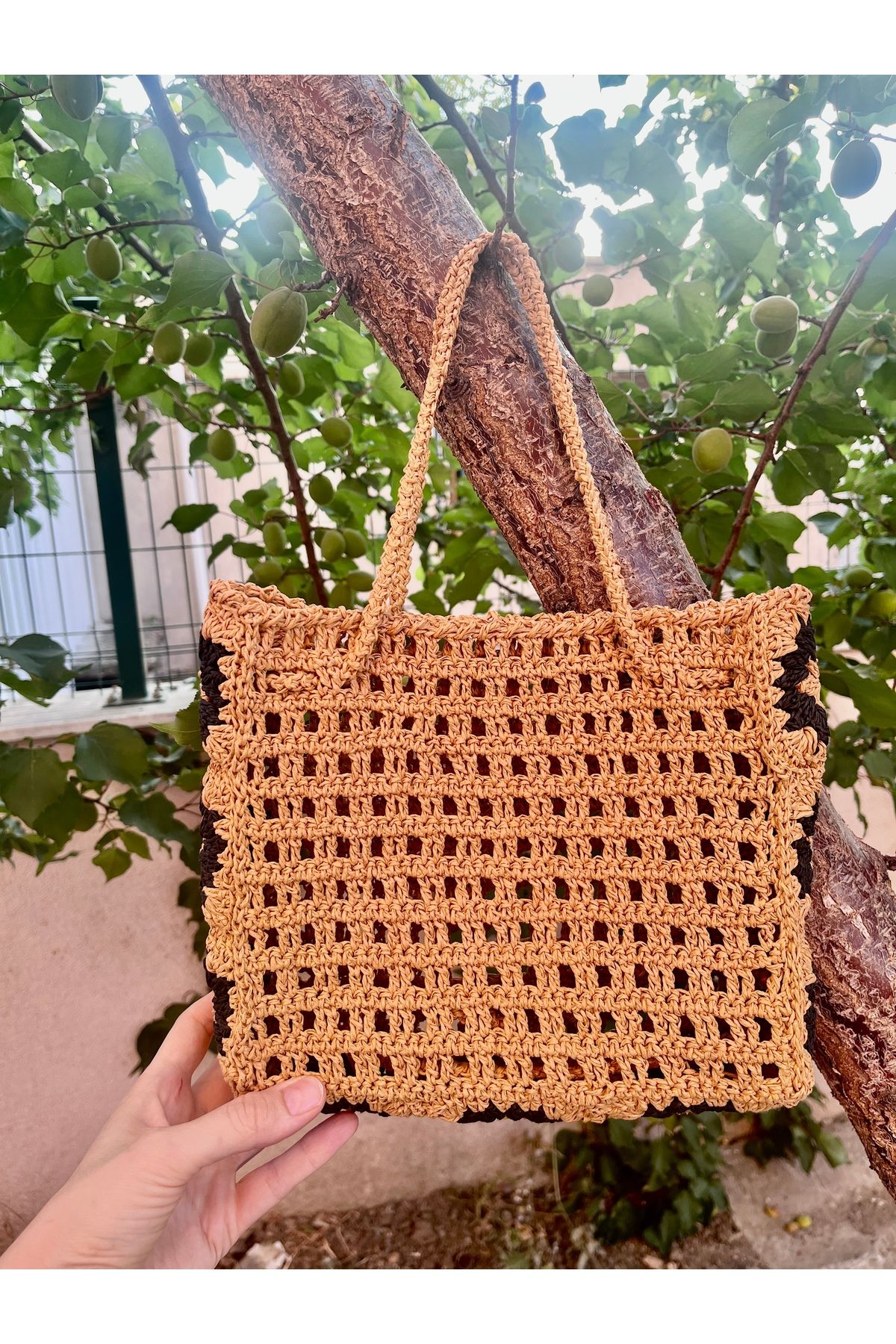 shop Hasır file çanta plaj çantası kağıt ip çanta