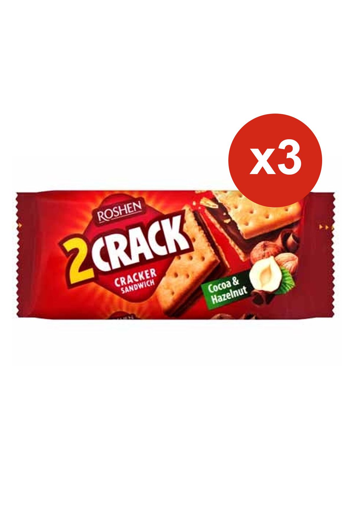 Roshen 2 Crack Cu Cacao Și Alune 235g X3buc - One Size