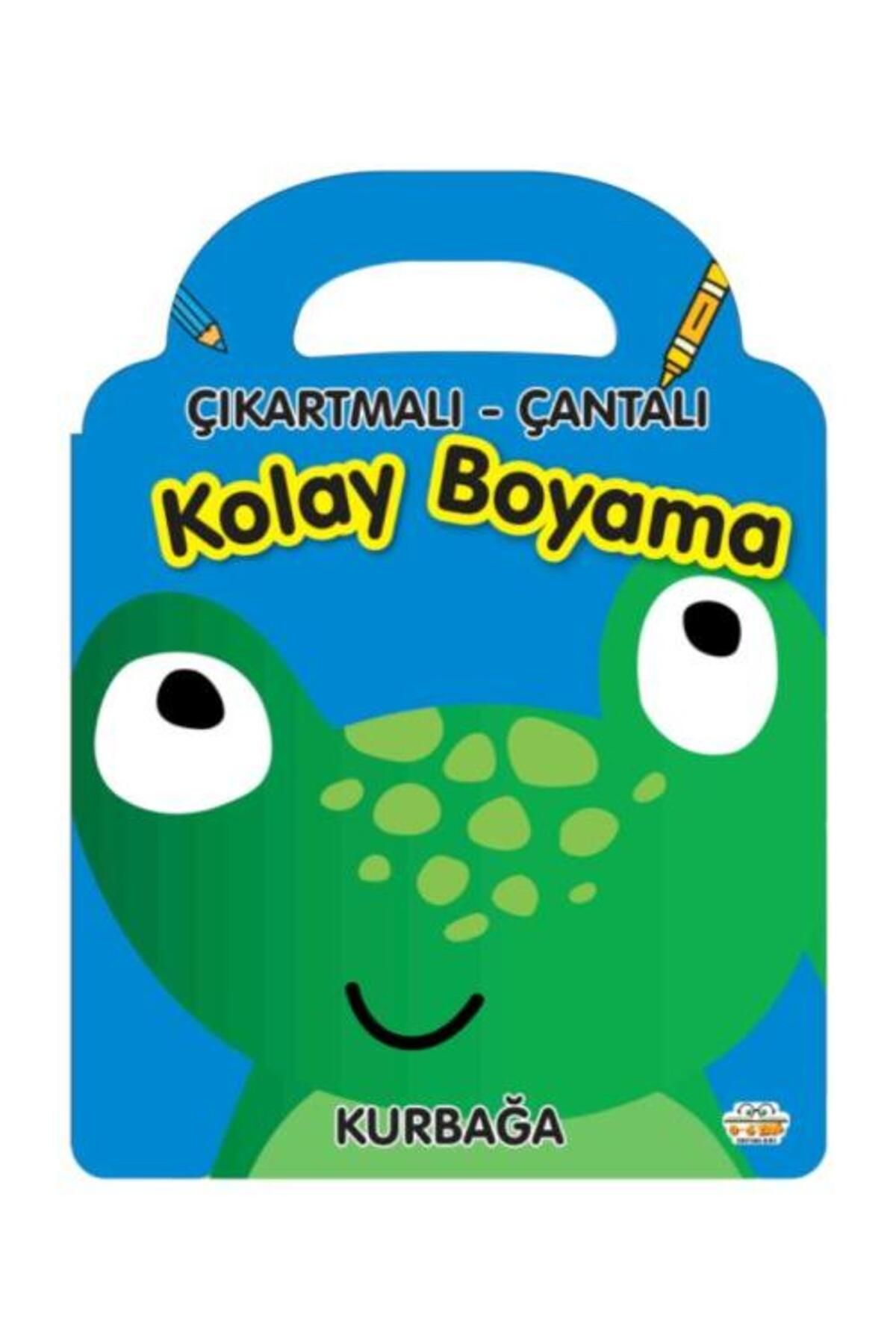 0-6 Yaş Yayınları Kurbağa Çıkartmalı Çantalı Kolay Boyama