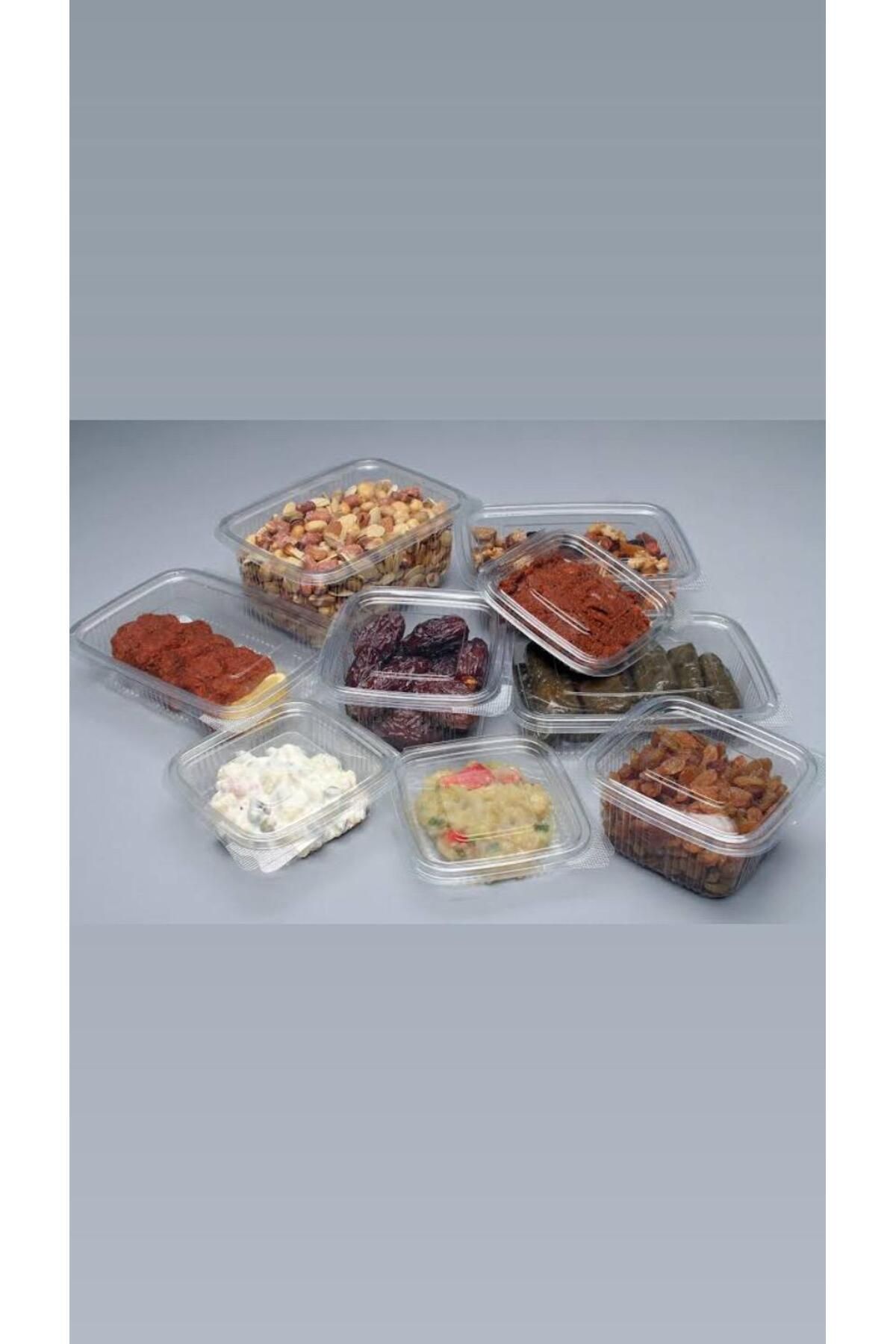 Mikasso Plastik Sızdırmaz Kap 250 Gr Cc Kullan At Tek Kullanımlık Plastik Kapaklı Kase 100 Adet 10,5 x 10,5