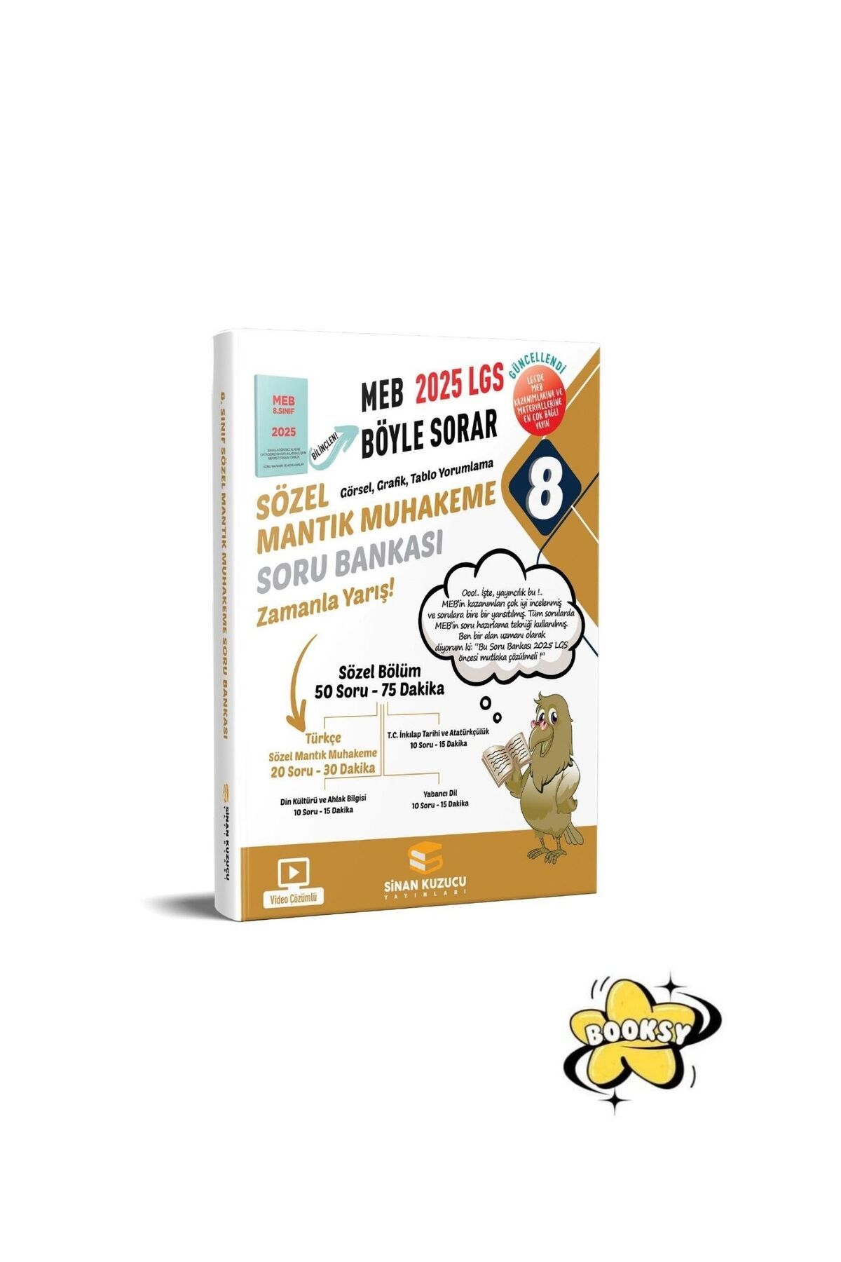 SİNAN KUZUCU YAYINLARI 8. Sınıf 2025 Lgs Meb Böyle Sorar Sözel Mantık Muhakeme Soru Bankası Video Çözümlü- BOOKSY