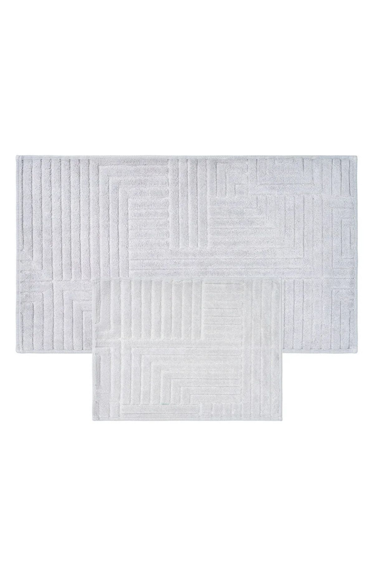 EvrenyeHome Evrenye Home Street Pamuklu 2’li Banyo Paspas Seti – 60x100 & 50x60 cm – Gri